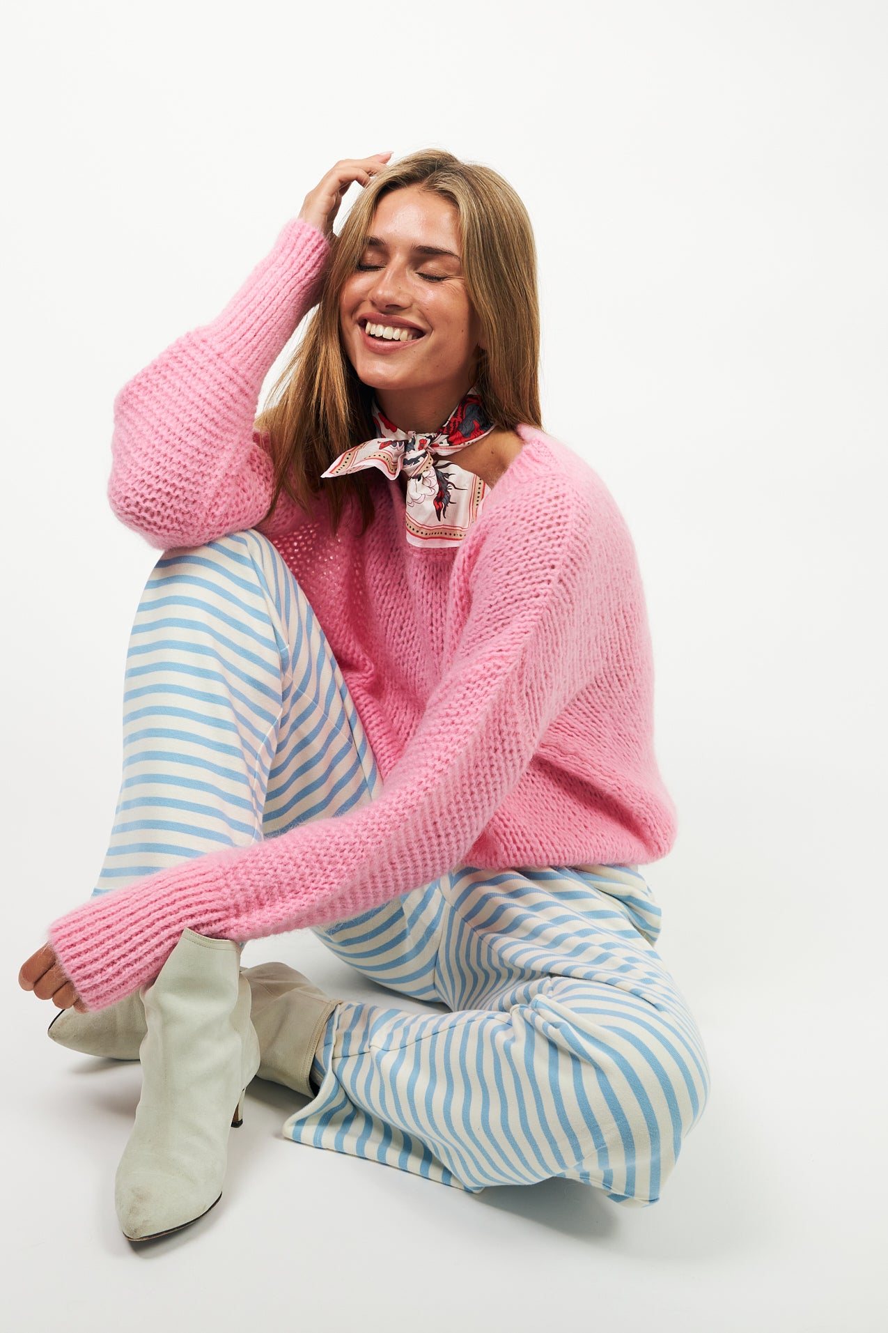 Lollys Laundry IsoldeLL Striktrøje Jumper 84 Light Pink