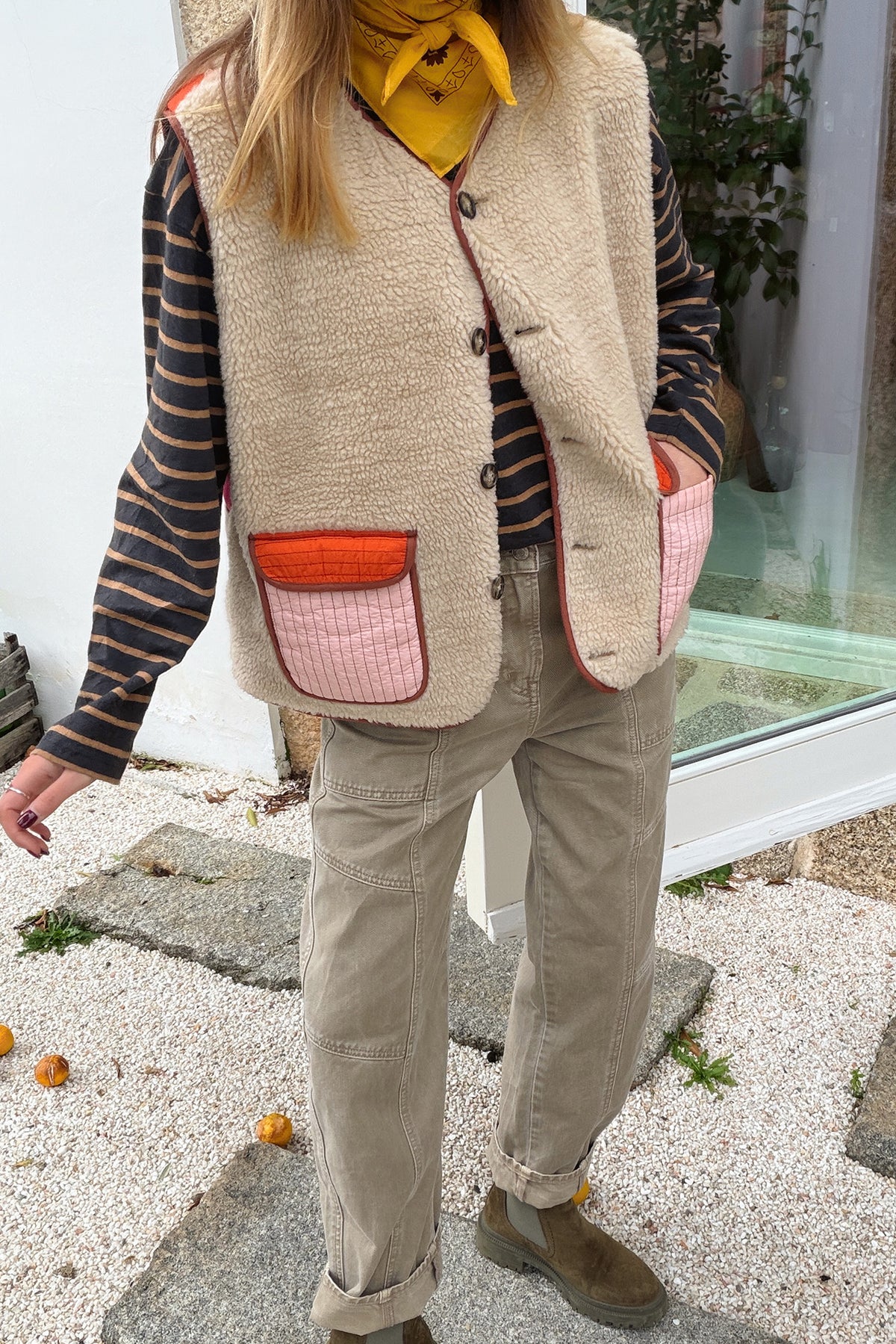 Lollys Laundry JaceLL Teddy Vest Vest Sand