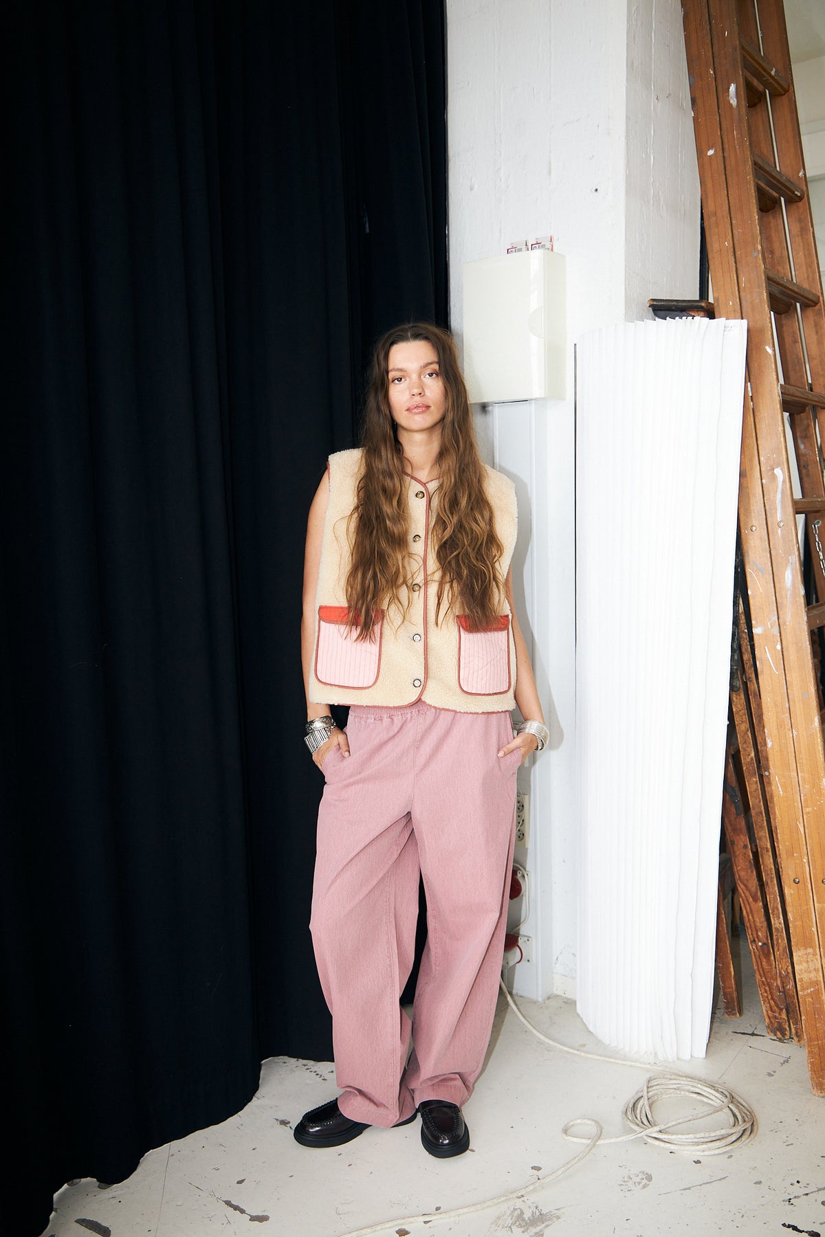 Lollys Laundry JaceLL Teddy Vest Vest Sand