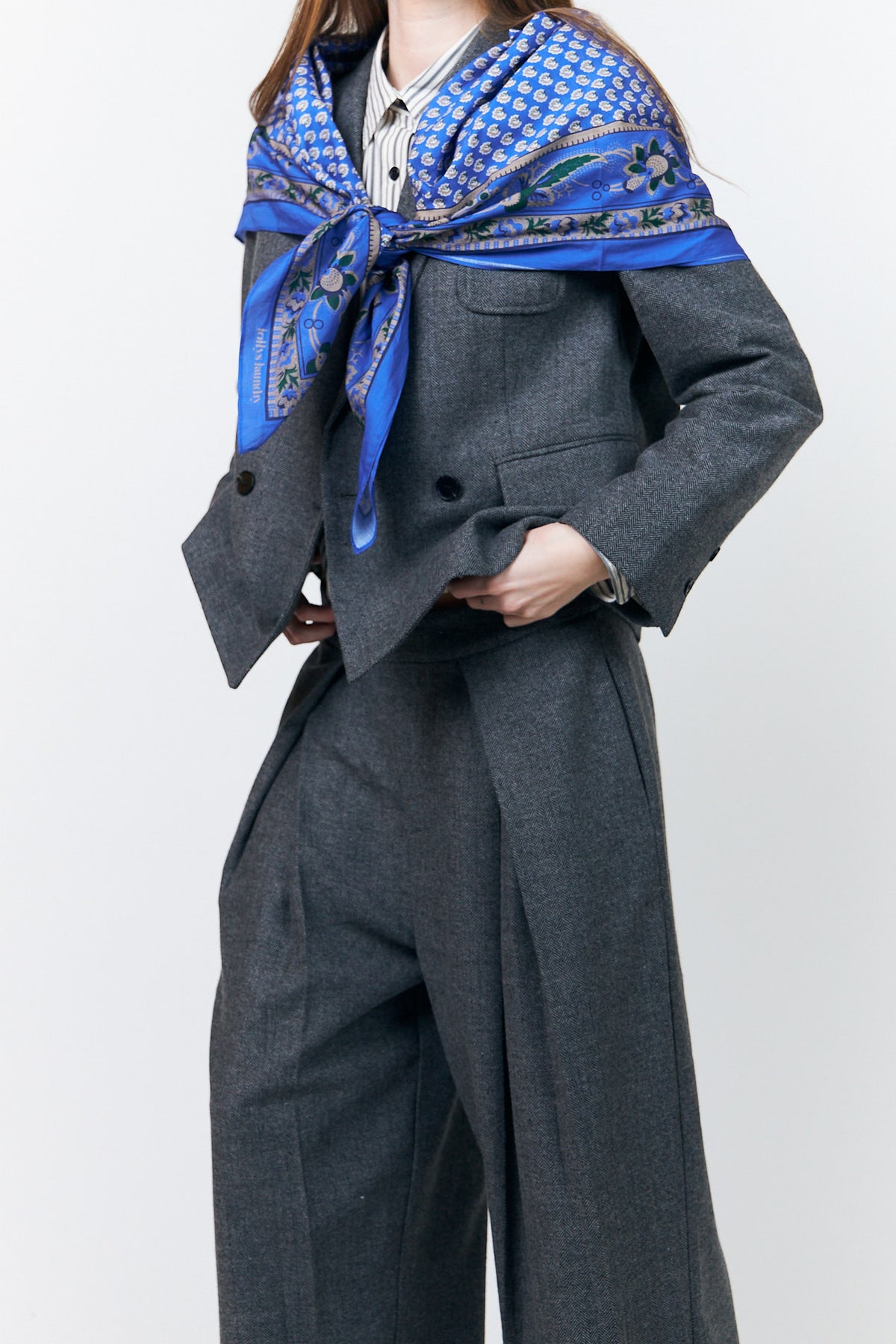 Lollys Laundry JennaLL Tørklæde stor Scarf Blå