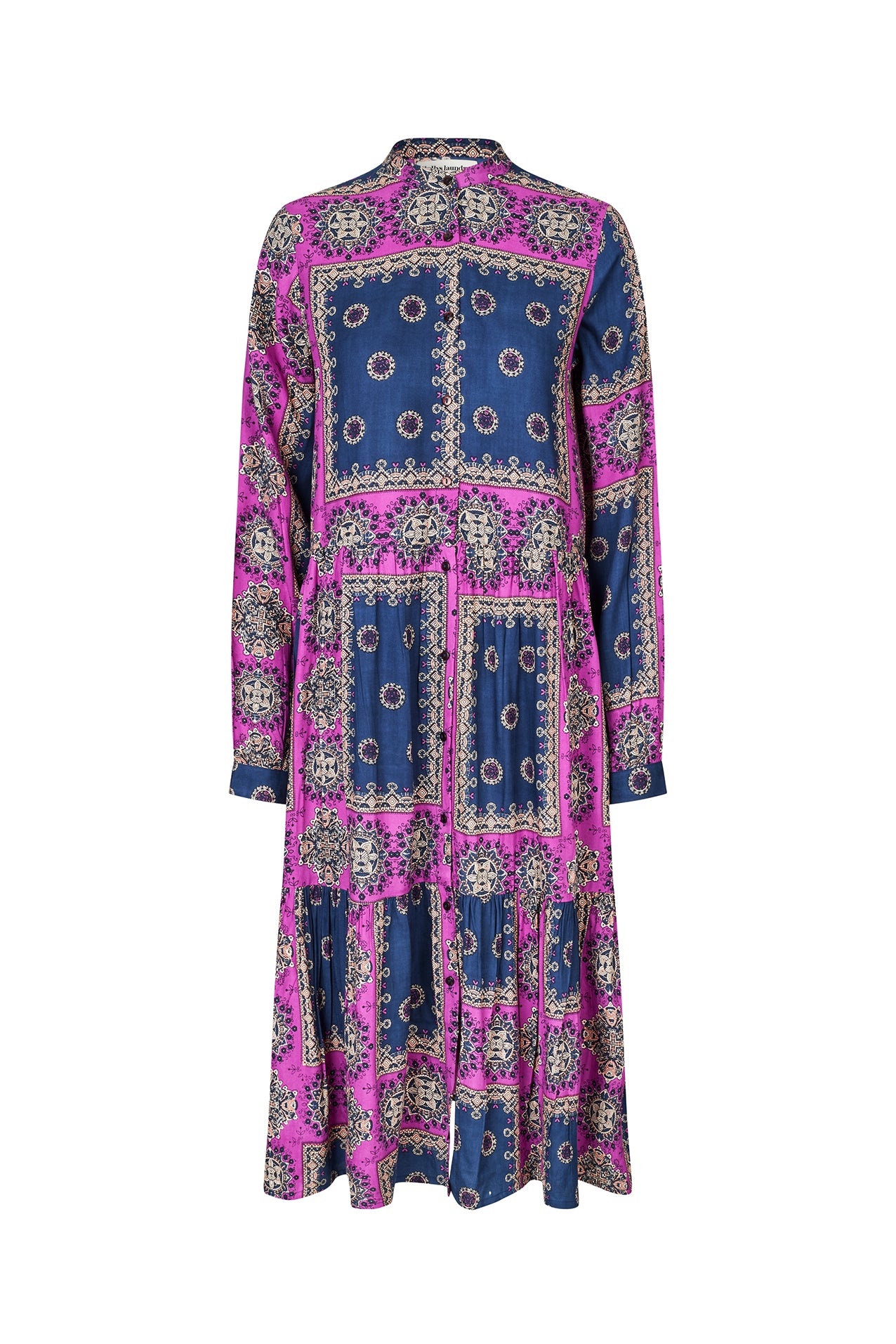 KaiaLL Midi Dress LS - Dark Blue