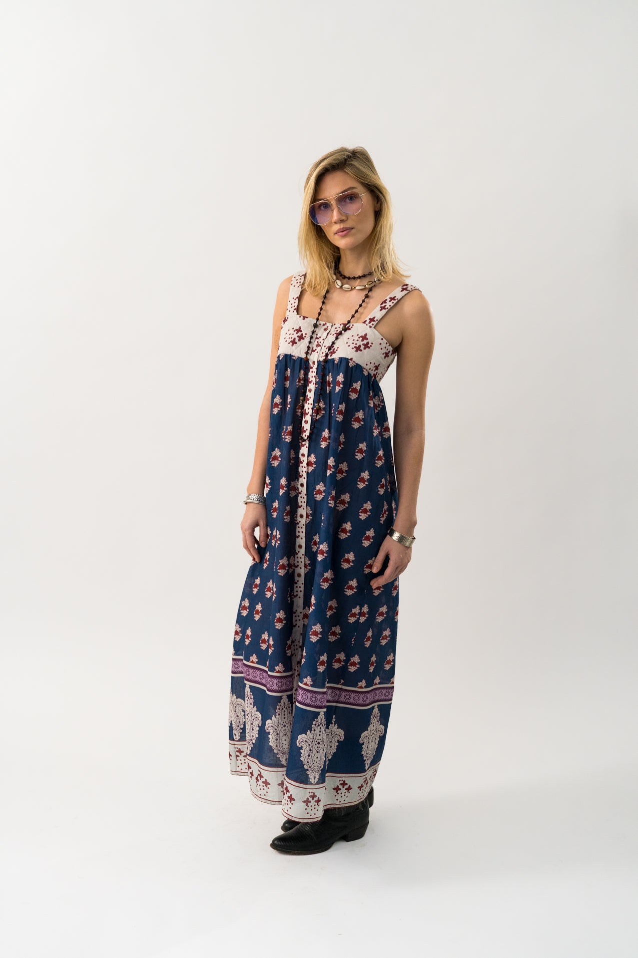 KiaLL Maxi Kjole - Dark Blue