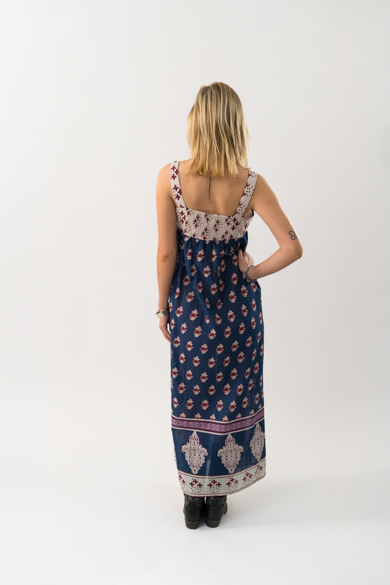 KiaLL Maxi Kjole - Dark Blue