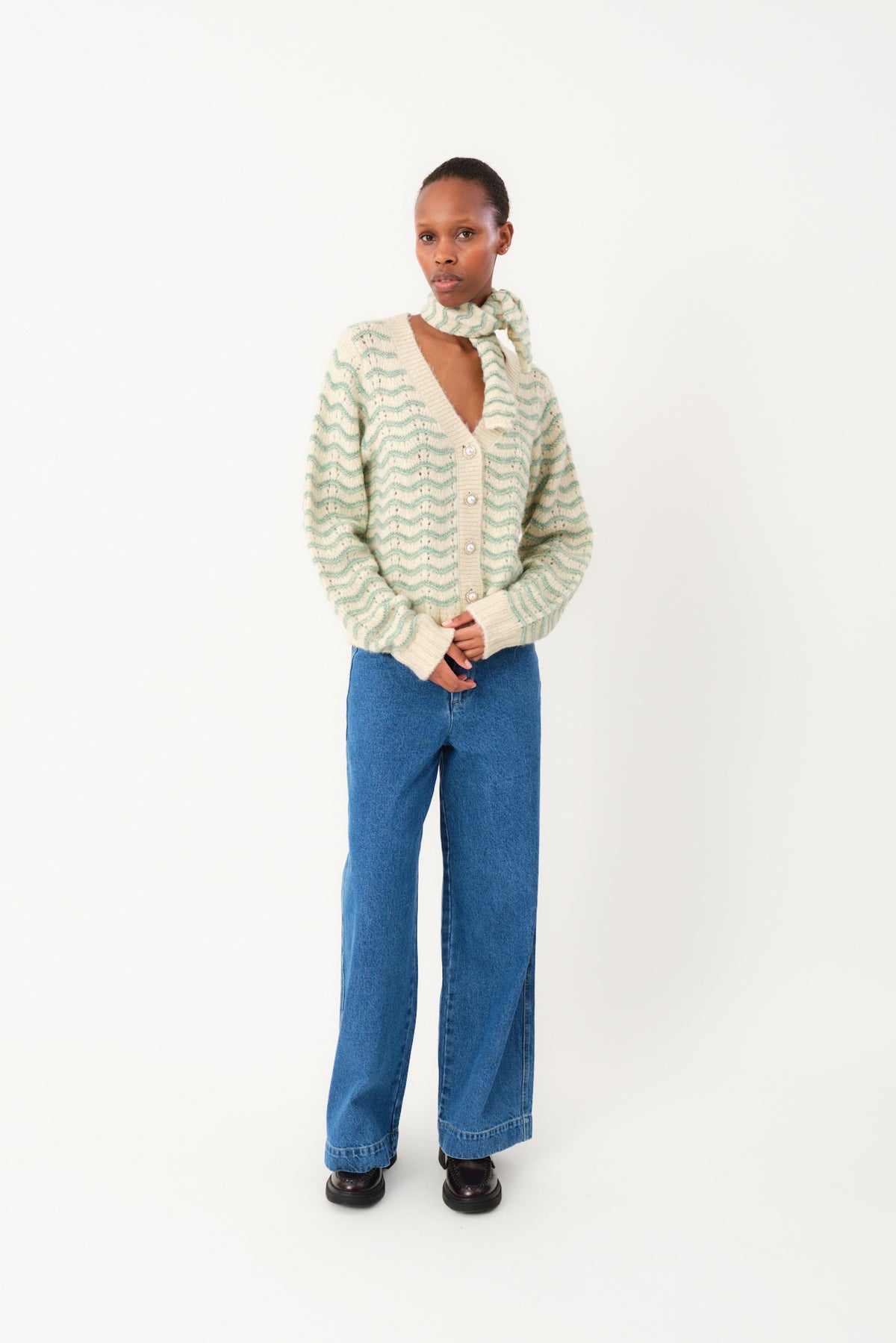 Lollys Laundry LanoLL Cardigan Cardigan Støvet grøn