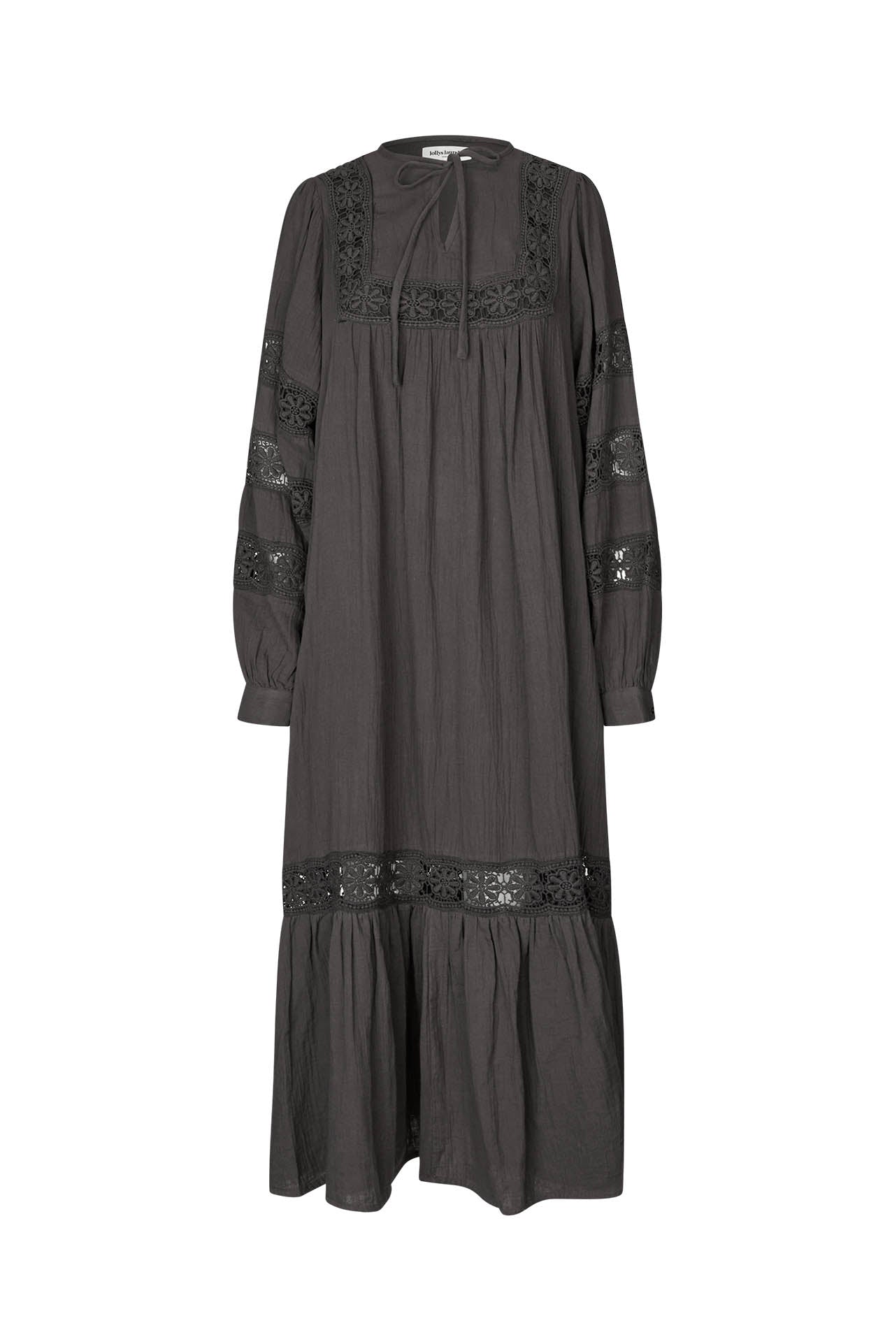Lollys Laundry LatourLL Lace Maxi Kjole Dress 87 Dark Mokka