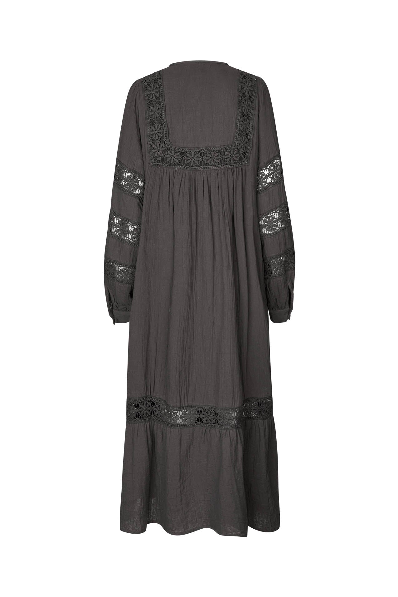 Lollys Laundry LatourLL Lace Maxi Kjole Dress 87 Dark Mokka