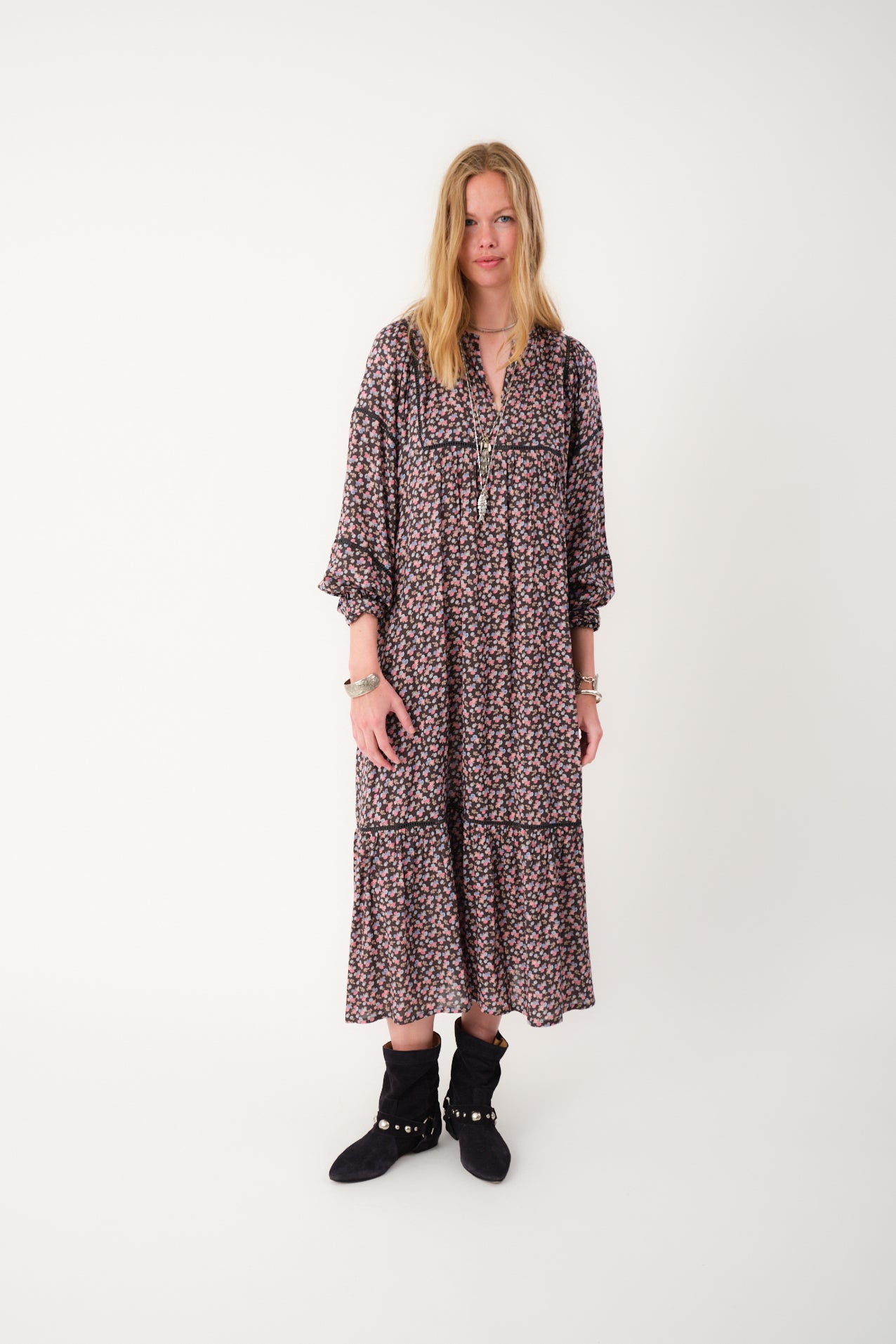 Lollys Laundry LatourLL Maxi Kjole Dress 18 Washed Black