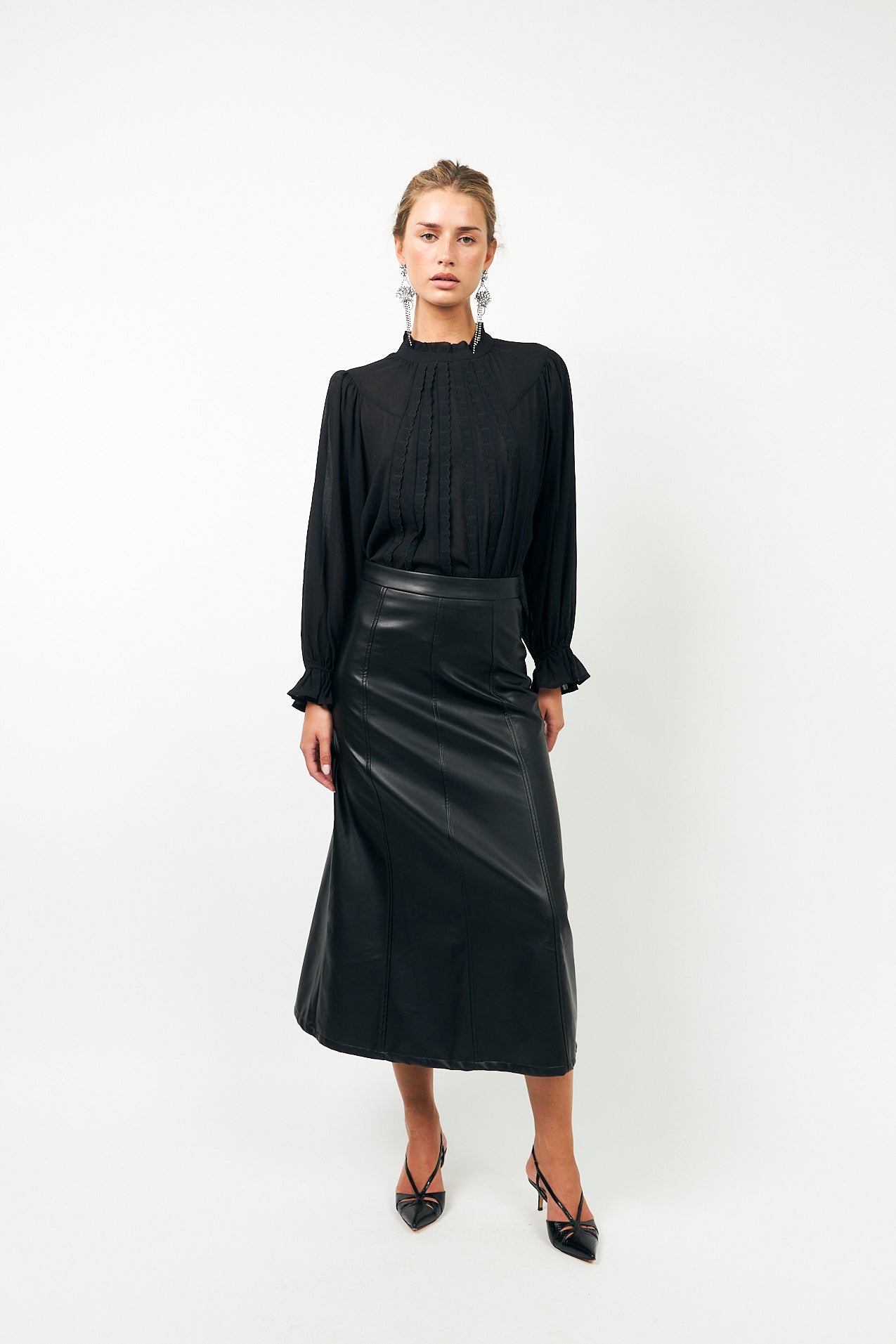 Lollys Laundry LaziseLL Maxi Nederdel Skirt 99 Black