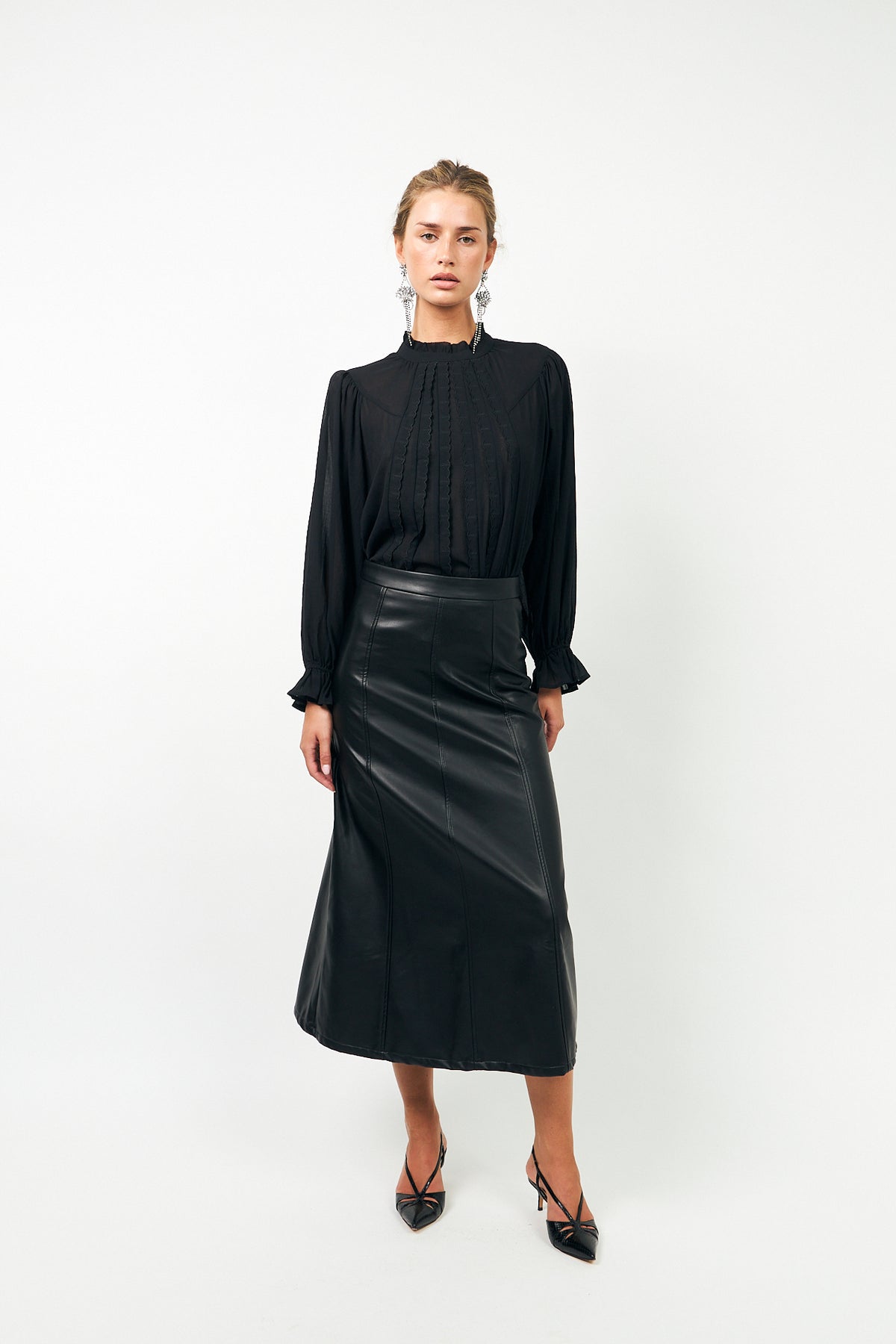 LaziseLL Maxi Nederdel - Sort