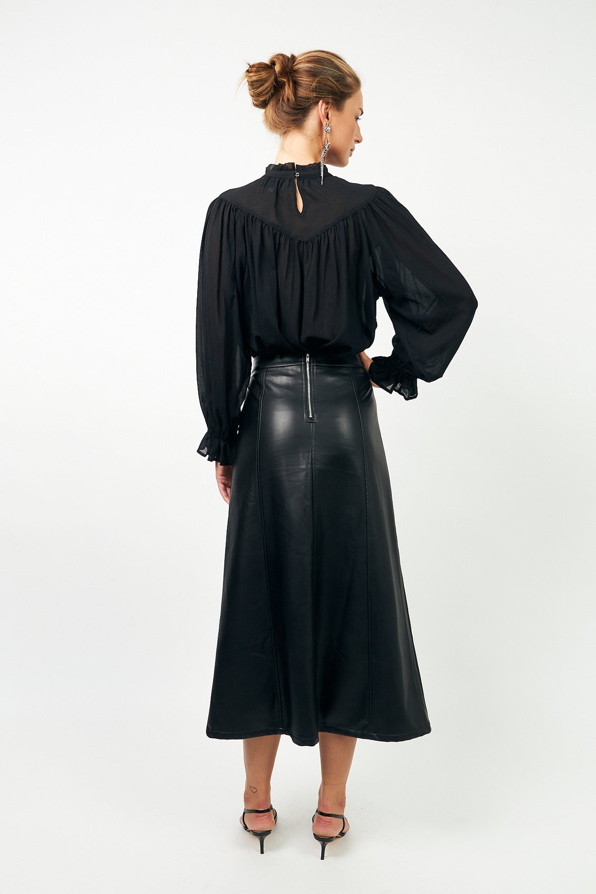 LaziseLL Maxi Nederdel - Sort