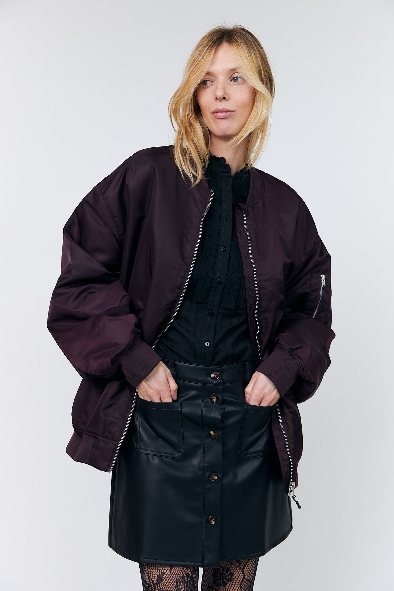 LilaLL Bomber Jakke - Bordeaux