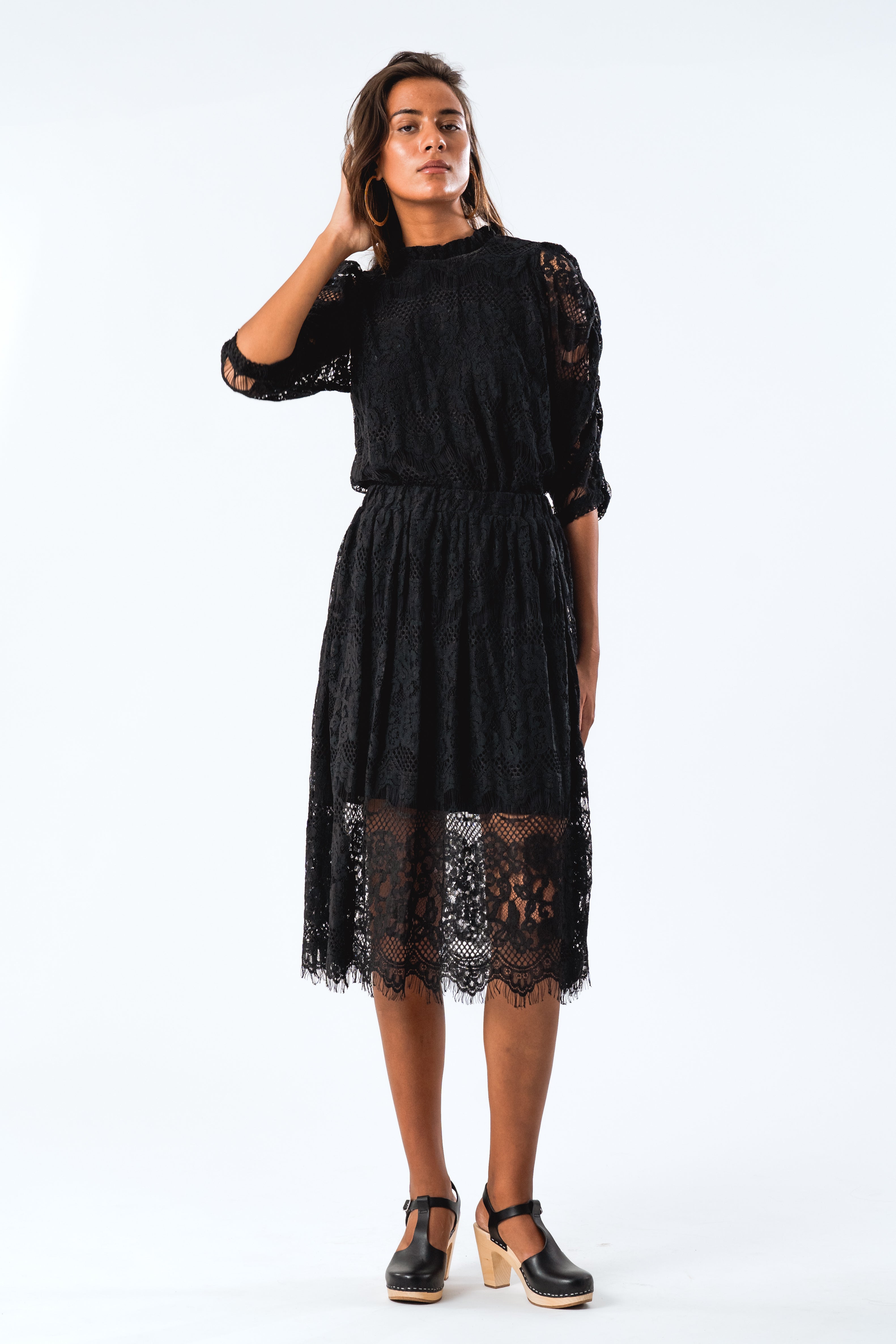 LilouLL Blouse 3/4 - Black