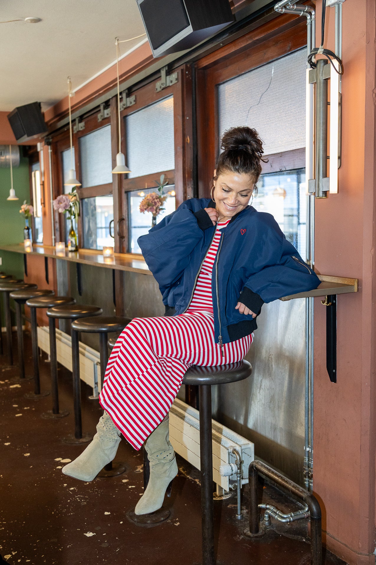 LiwLL Bomber Jakke - Dark Navy