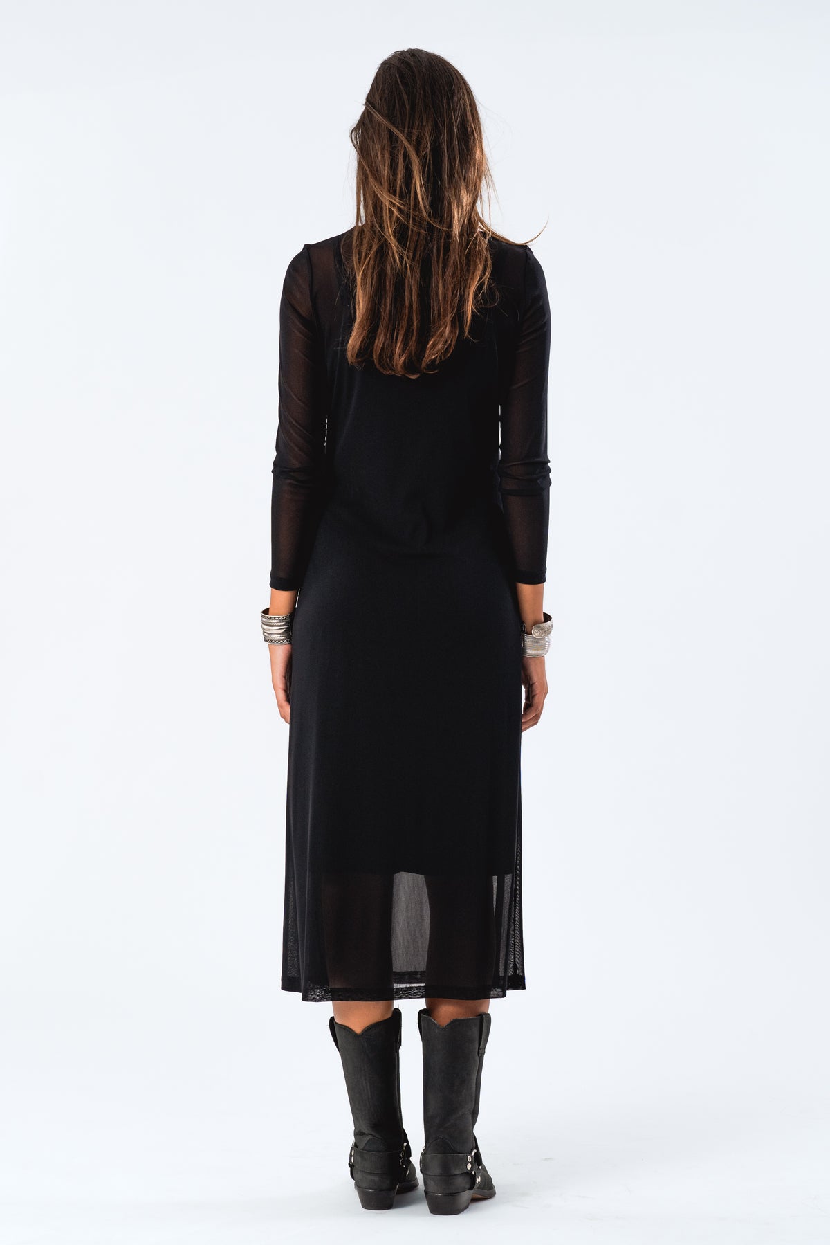 LoganLL Maxi Dress LS - Sort