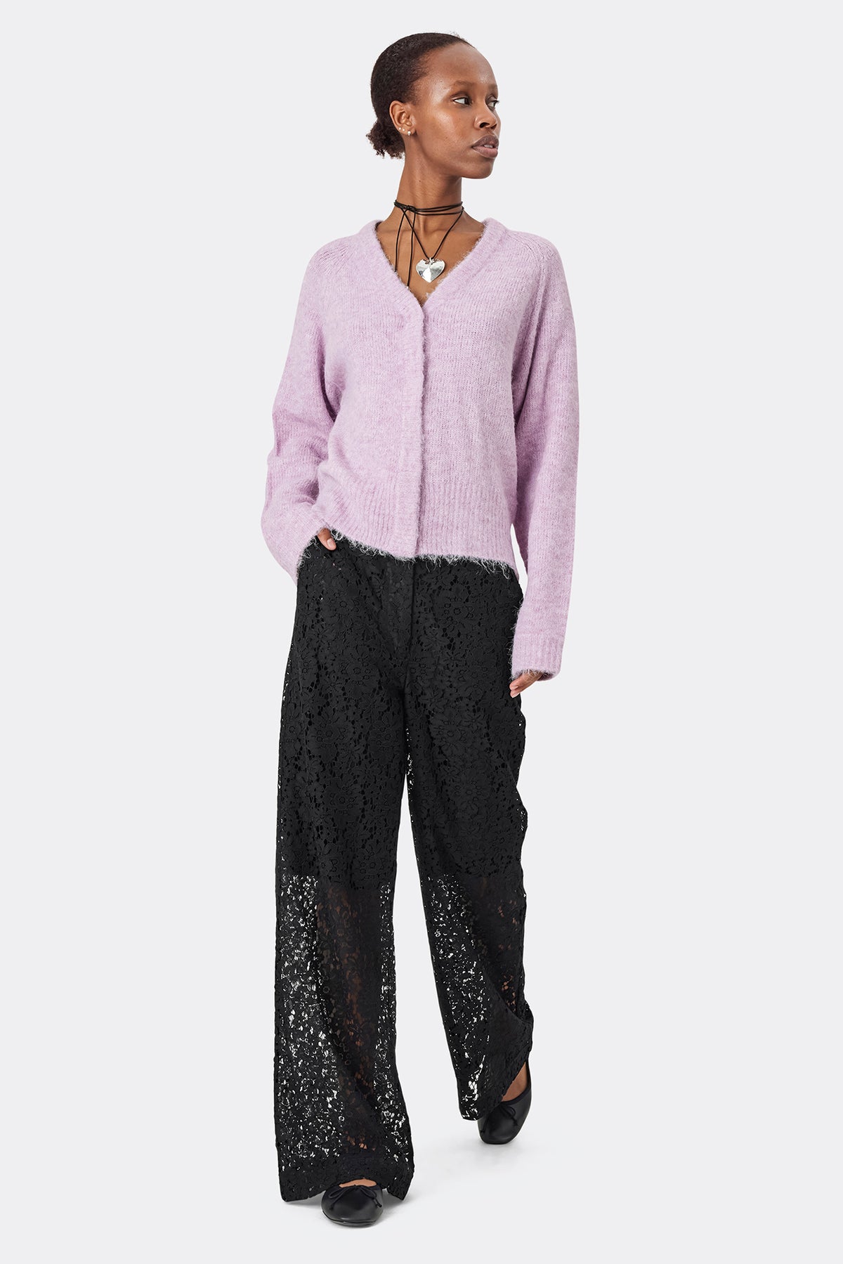 Lollys Laundry LucilleLL Cardigan LS Cardigan Mørk lavendel