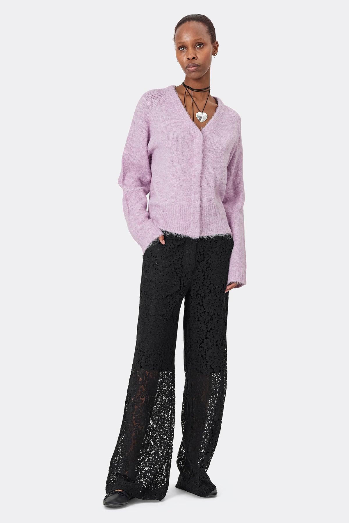 Lollys Laundry LucilleLL Cardigan LS Cardigan Mørk lavendel
