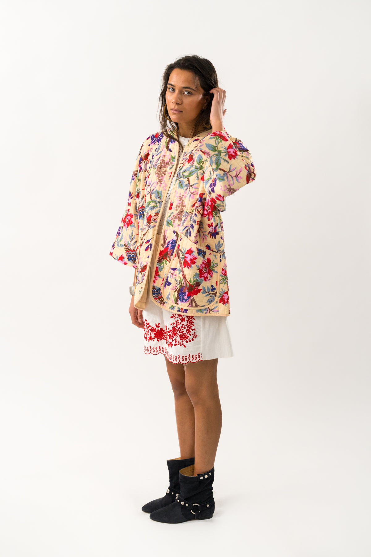 Lollys Laundry LuluLL Jakke 3/4 Kimono Blomsterprint