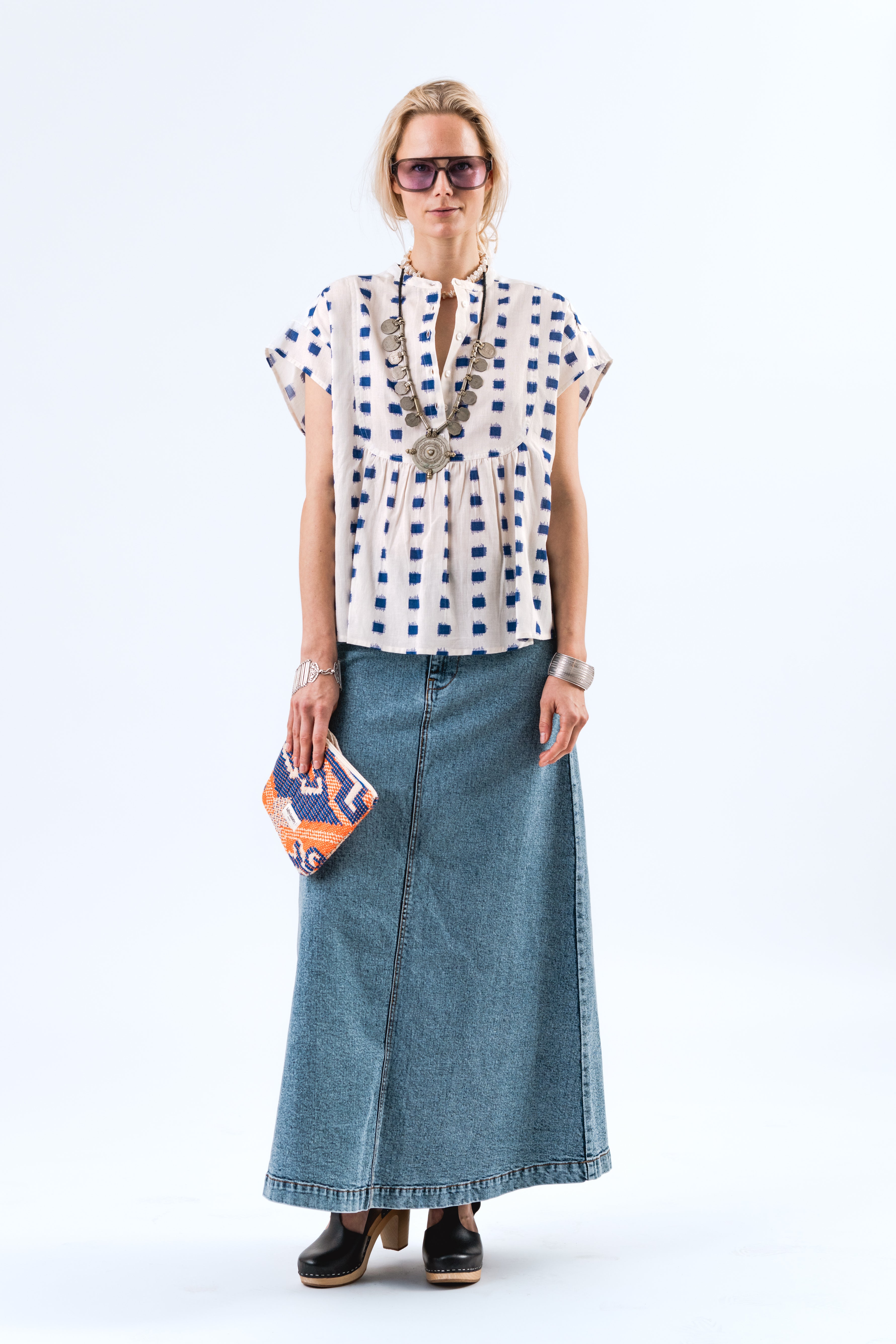 Lollys Laundry LunaLL Maxi Nederdel Skirt 20 Blue