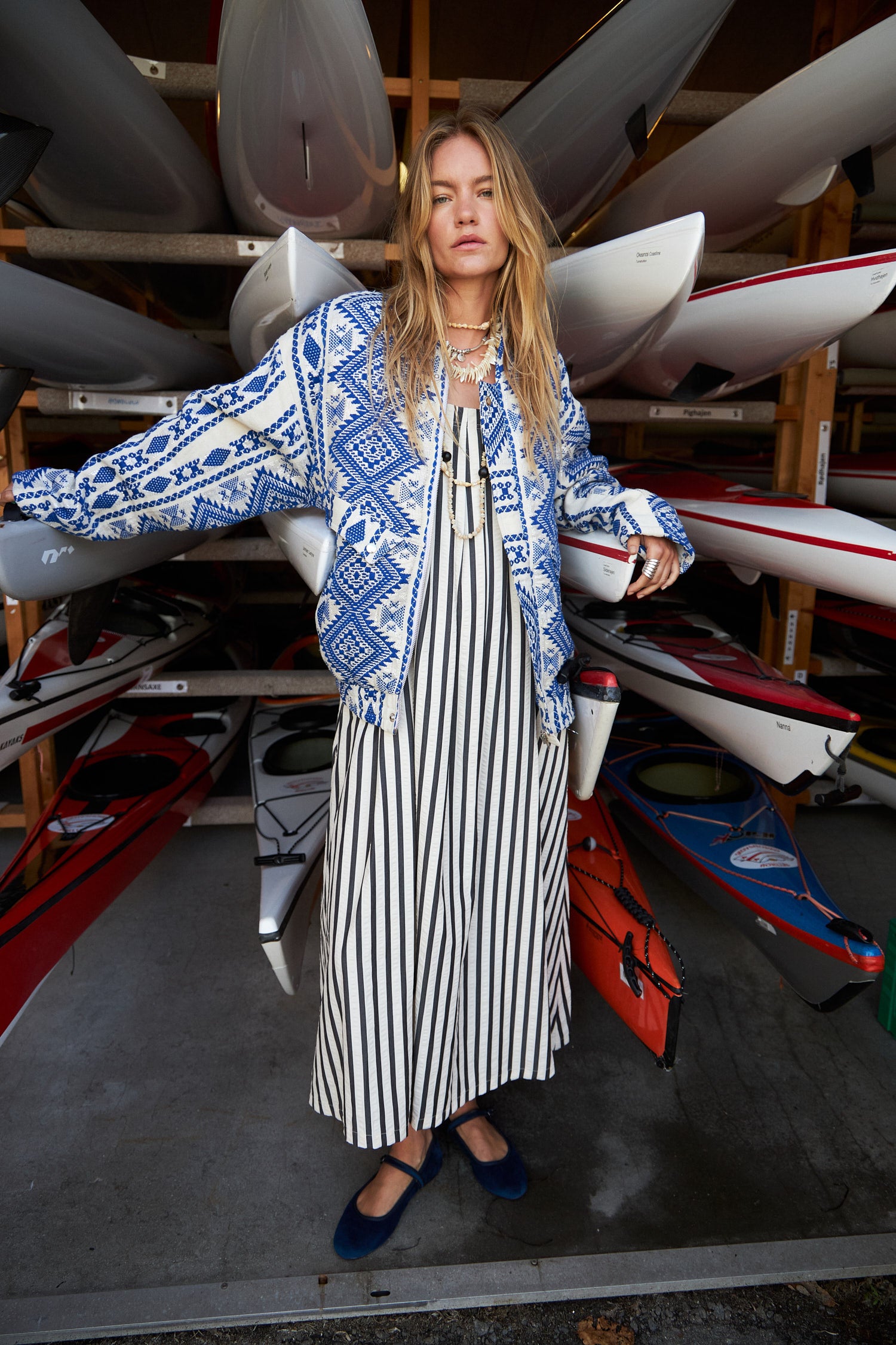 LungoLL Maxi Kjole - Stripe