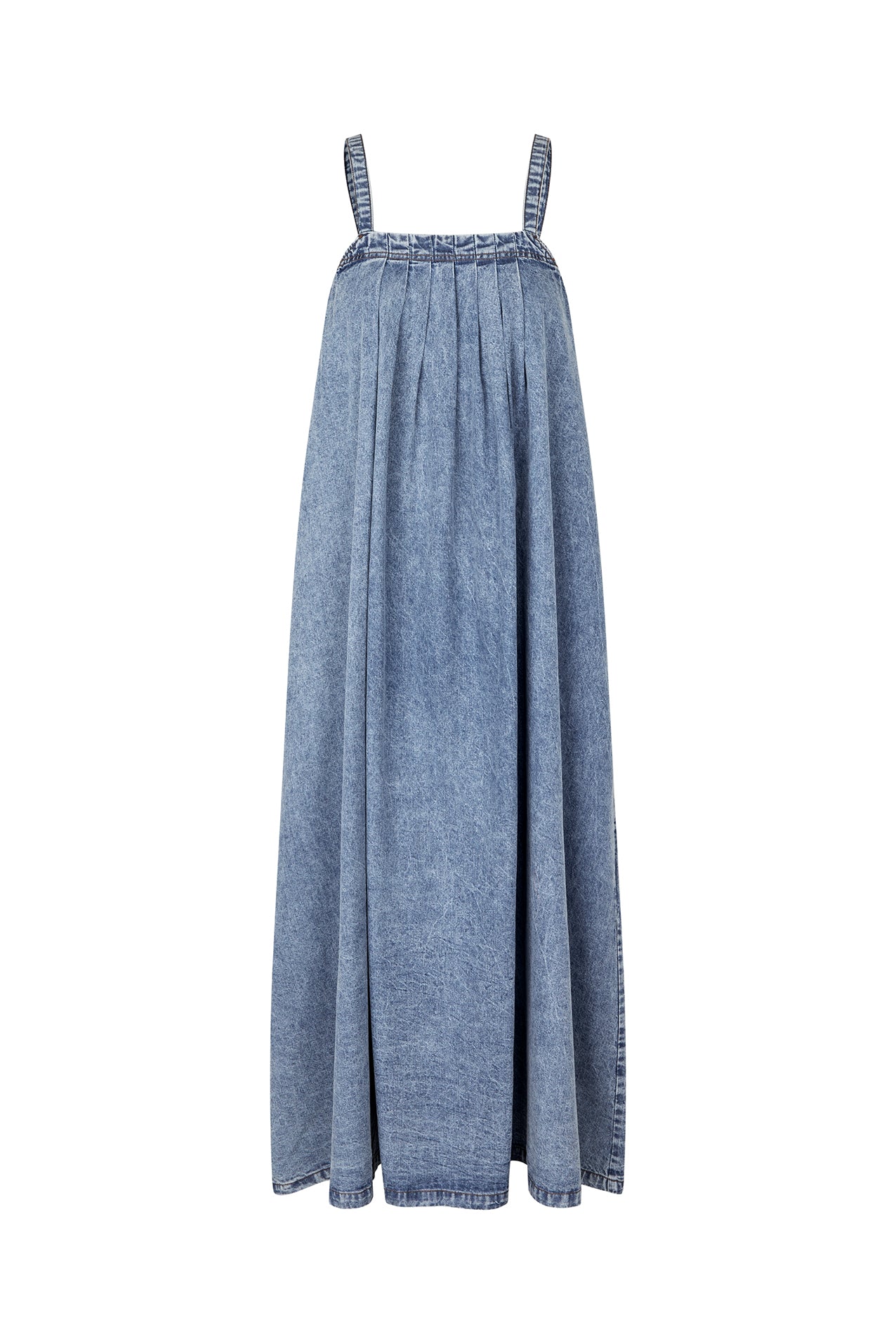 LungoLL Maxi Kjole - Washed Denim