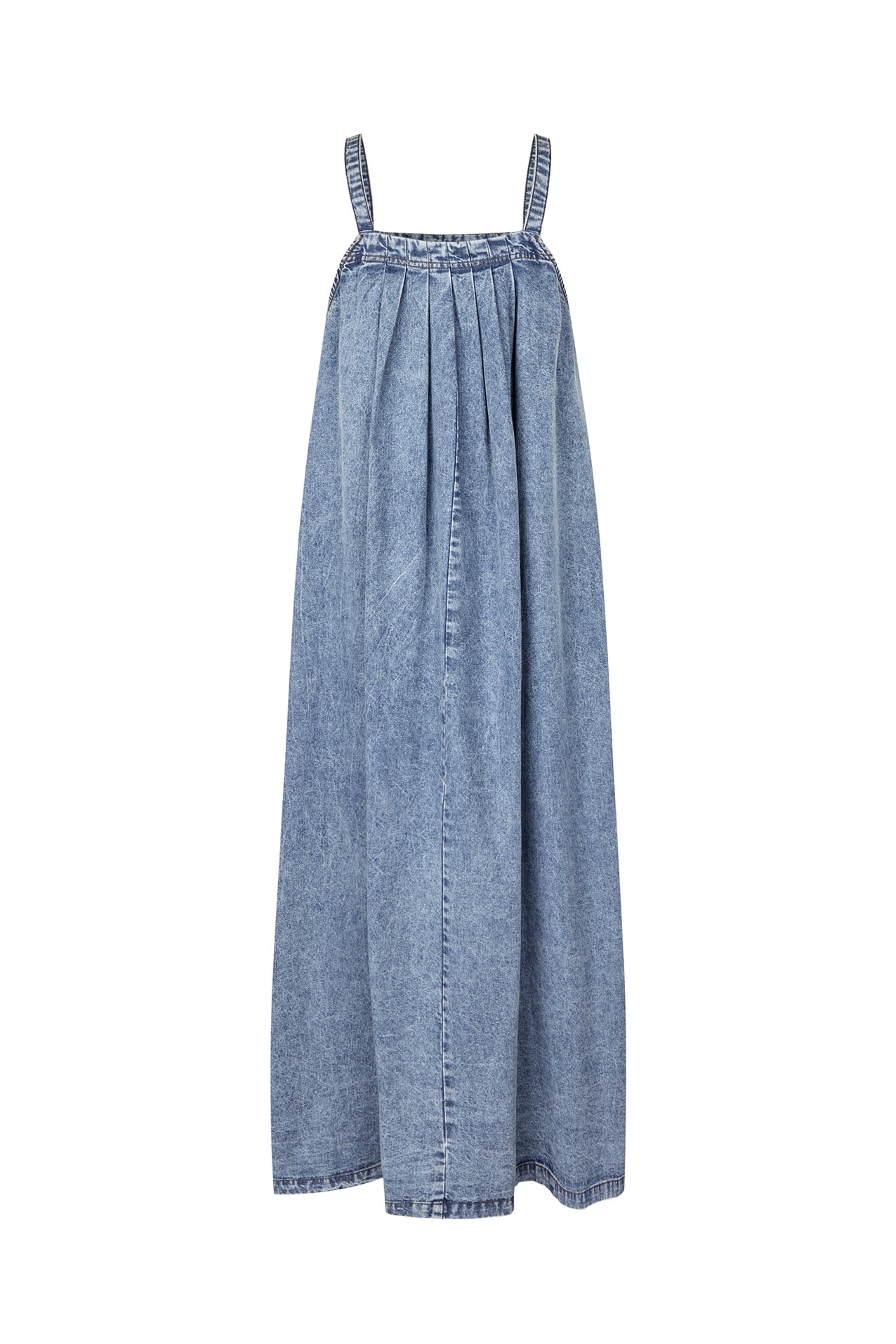 LungoLL Maxi Kjole - Washed Denim