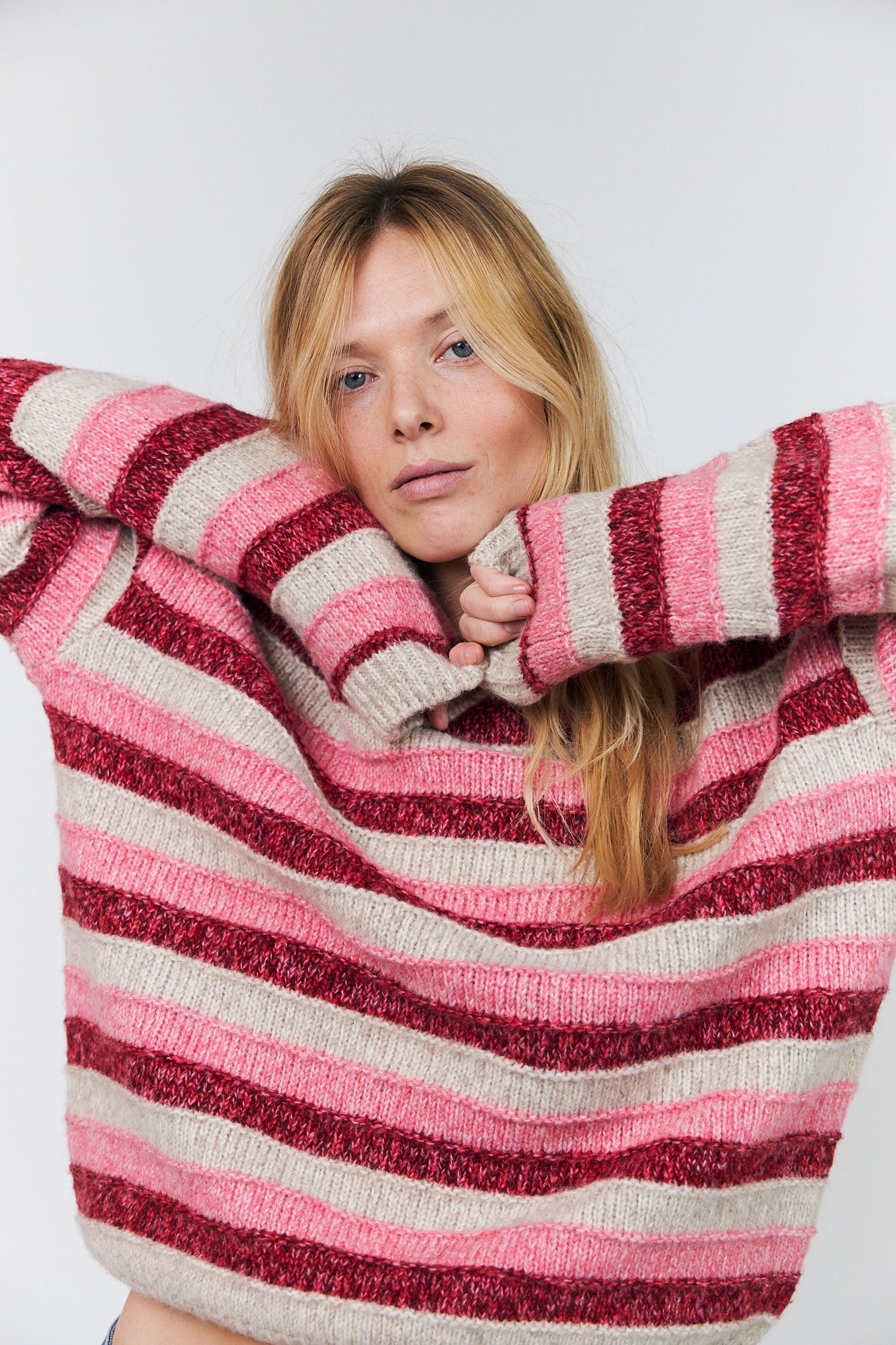 Lollys Laundry MacieLL Strikpullover Jumper Pink