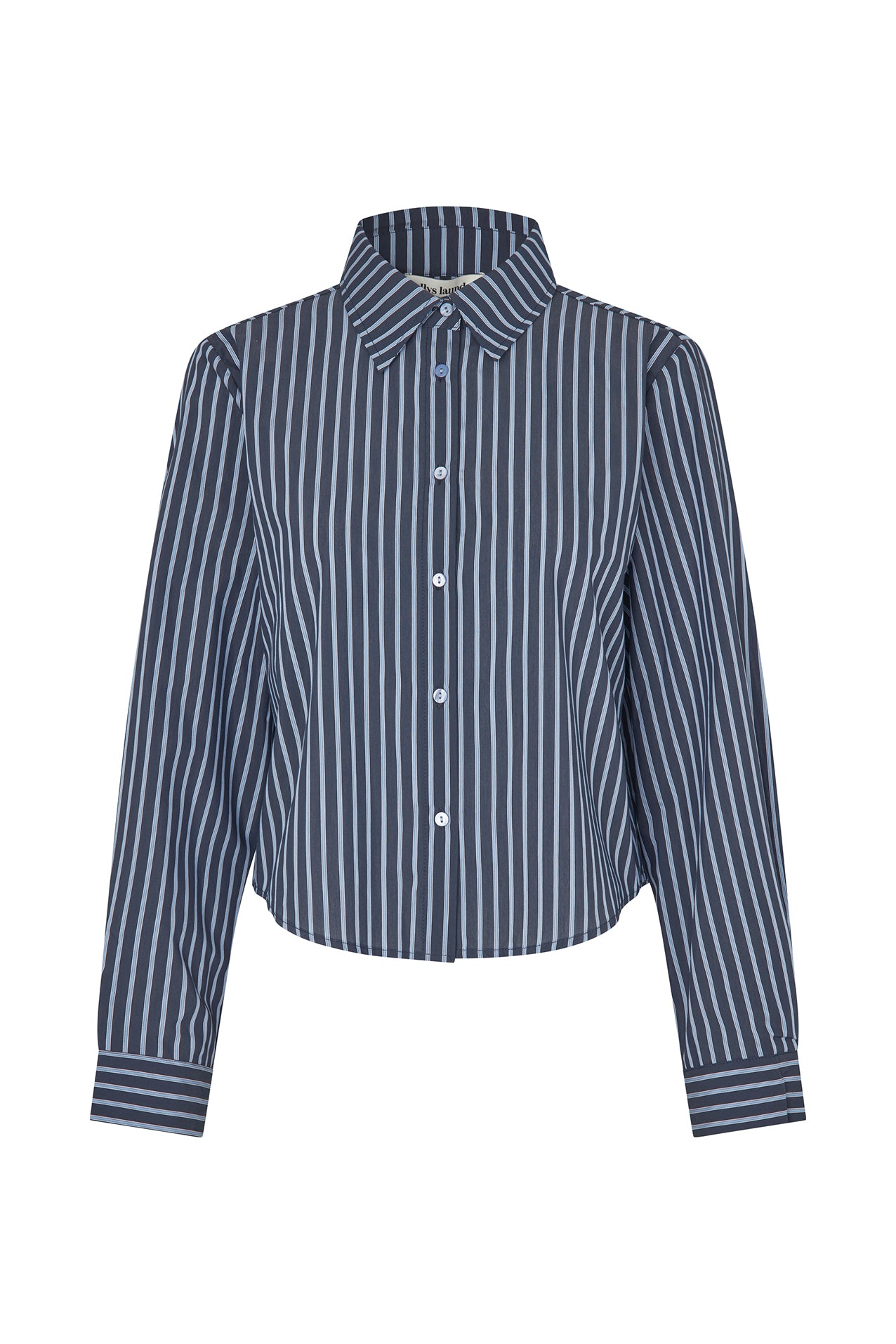 Lollys Laundry MarinaLL Cropped Skjorte Shirt Mørkeblå