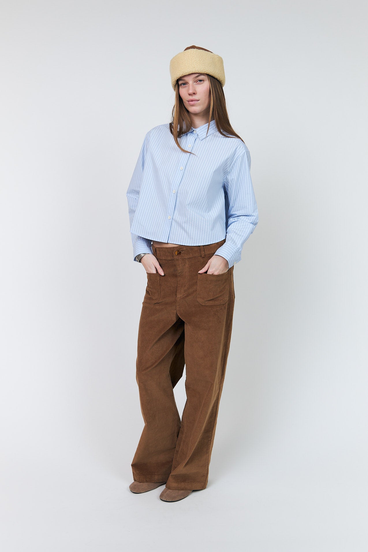 Lollys Laundry MarinaLL Cropped Skjorte Shirt Lyseblå