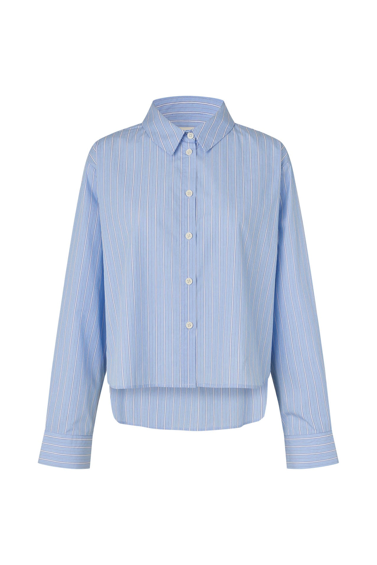 Lollys Laundry MarinaLL Cropped Skjorte Shirt Lyseblå