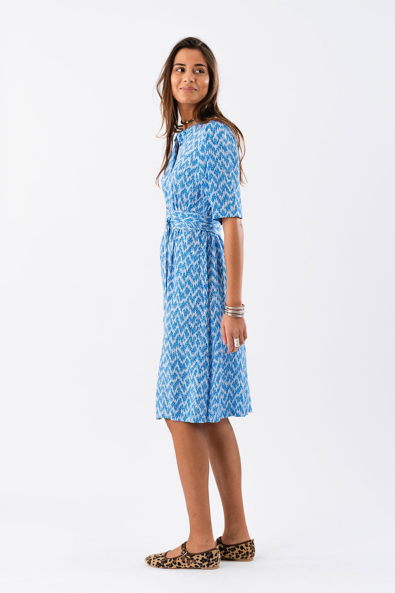 MataLL Midi Dress SS - Blue