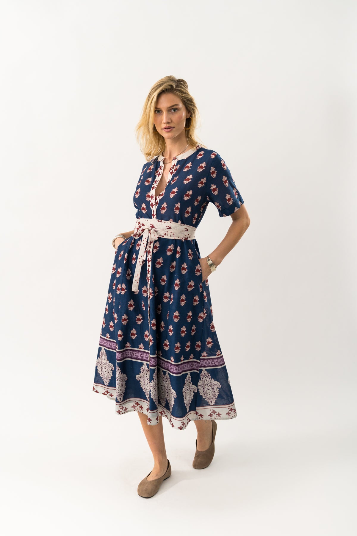 Lollys Laundry MataLL Midi Kjole Dress Mørkeblå