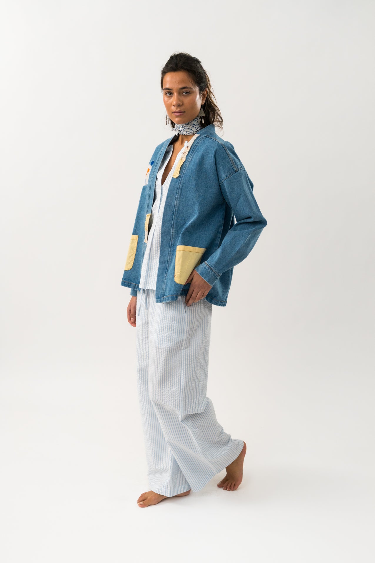 Lollys Laundry MilaLL Jakker Jacket 100 Washed Denim