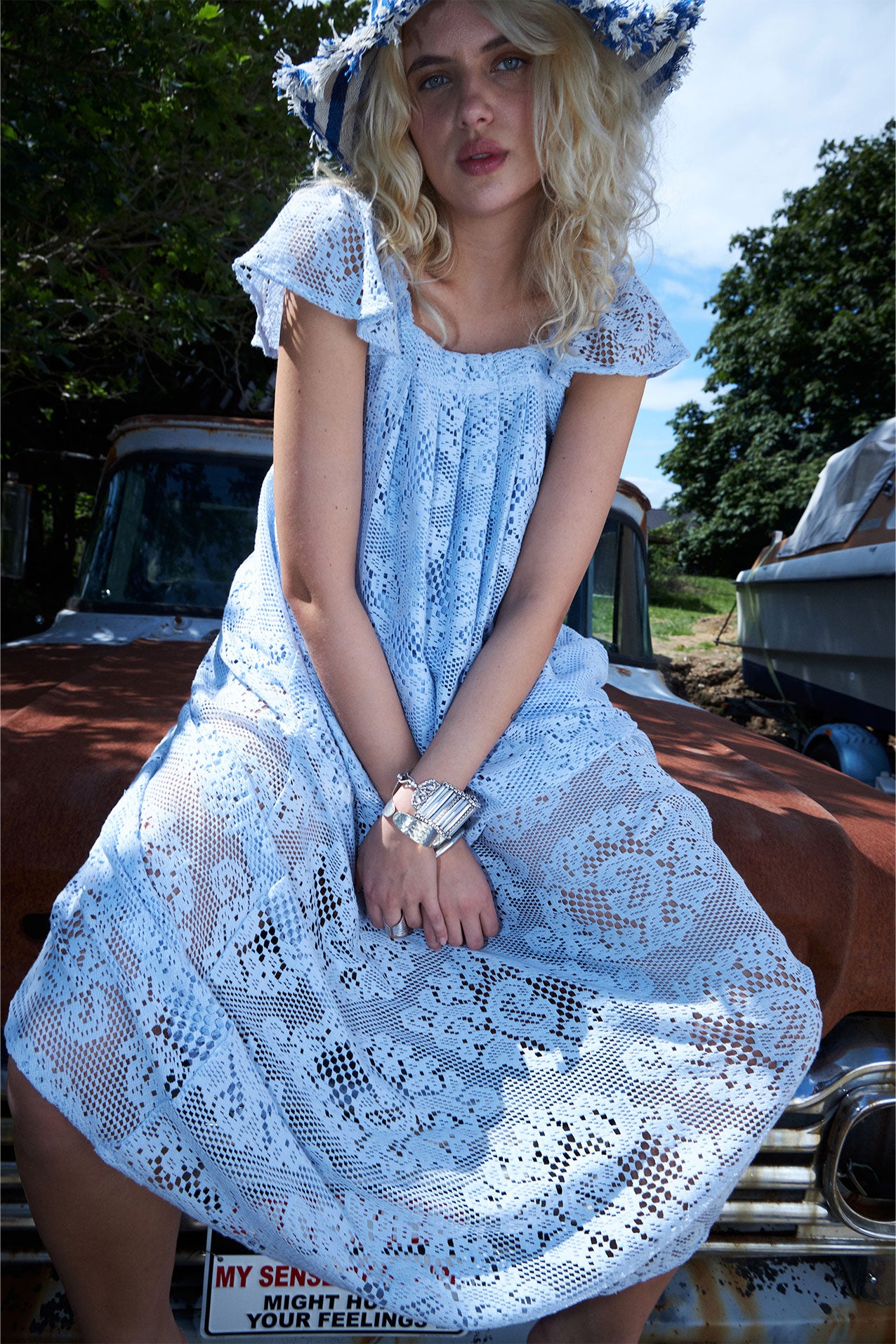 MilanLL Midi Kjole - Dusty Blue