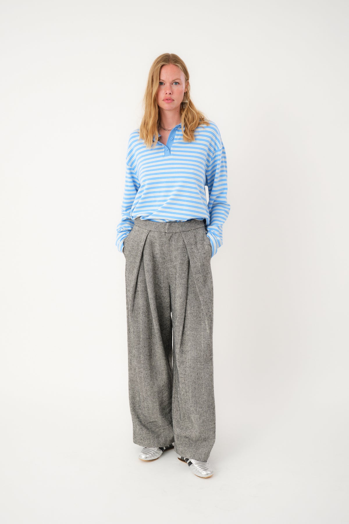 Lollys Laundry MobyLL Polo T-Shirt Sweatshirt Lyseblå