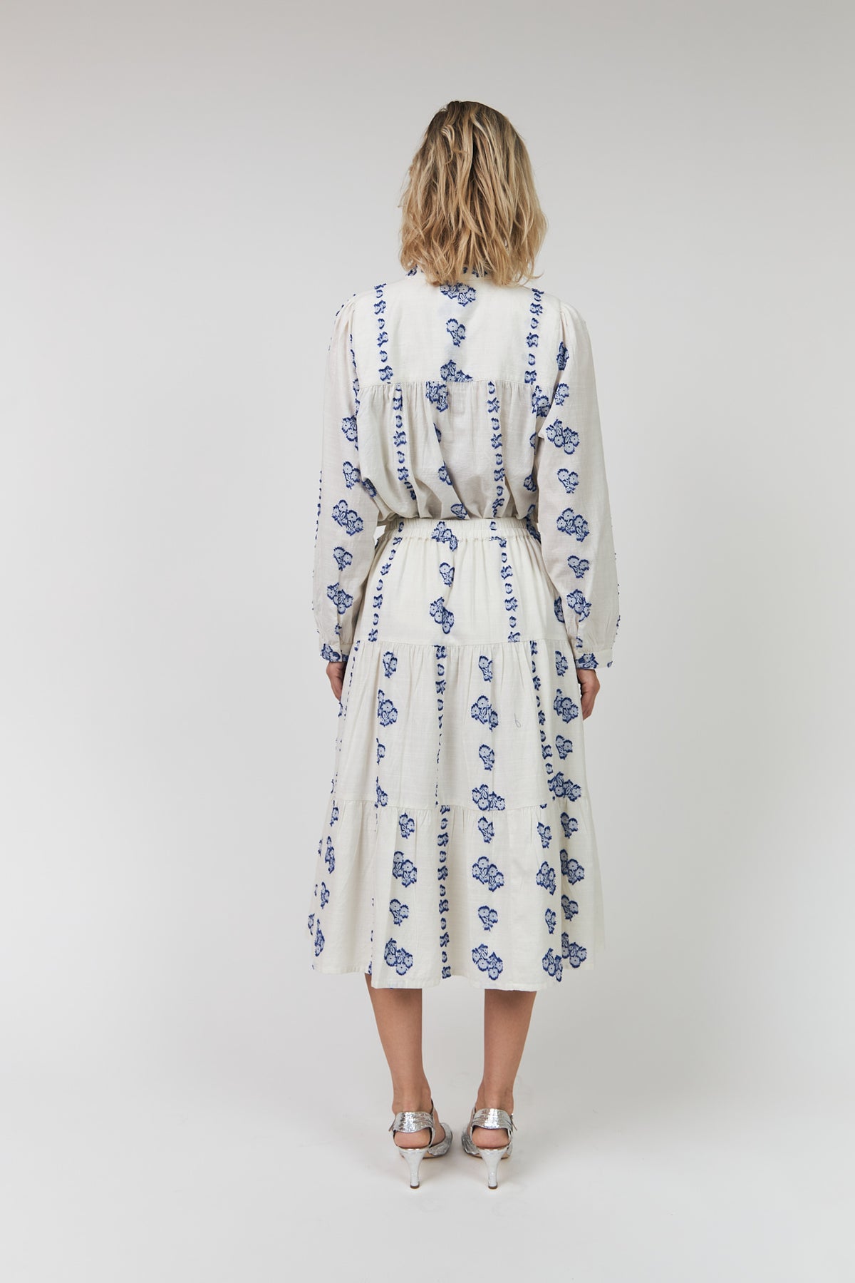 Lollys Laundry MorningLL Midi Nederdel Skirt Creme