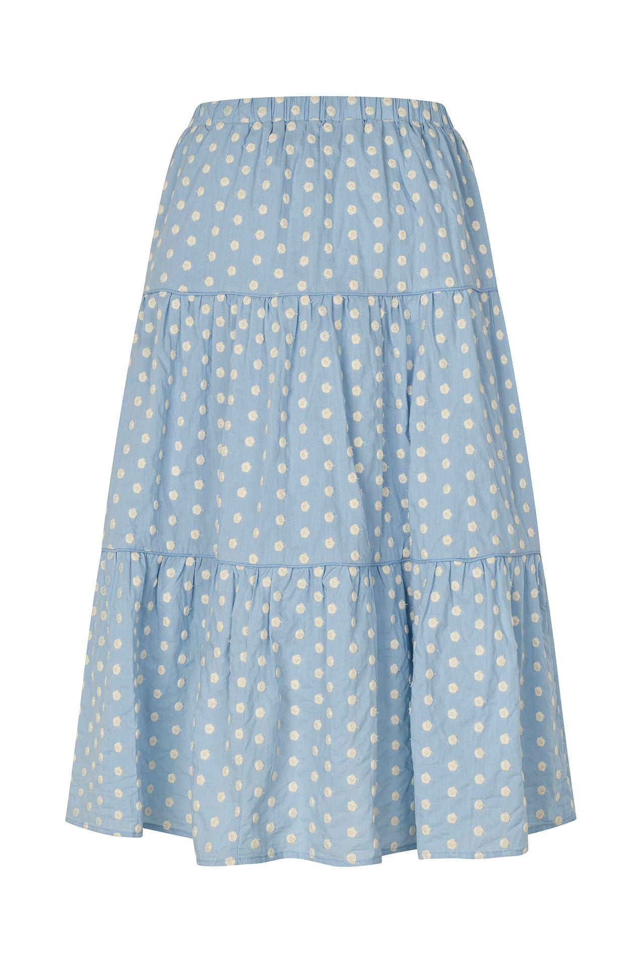 Lollys Laundry MorningLL Midi Nederdel Skirt Lyseblå