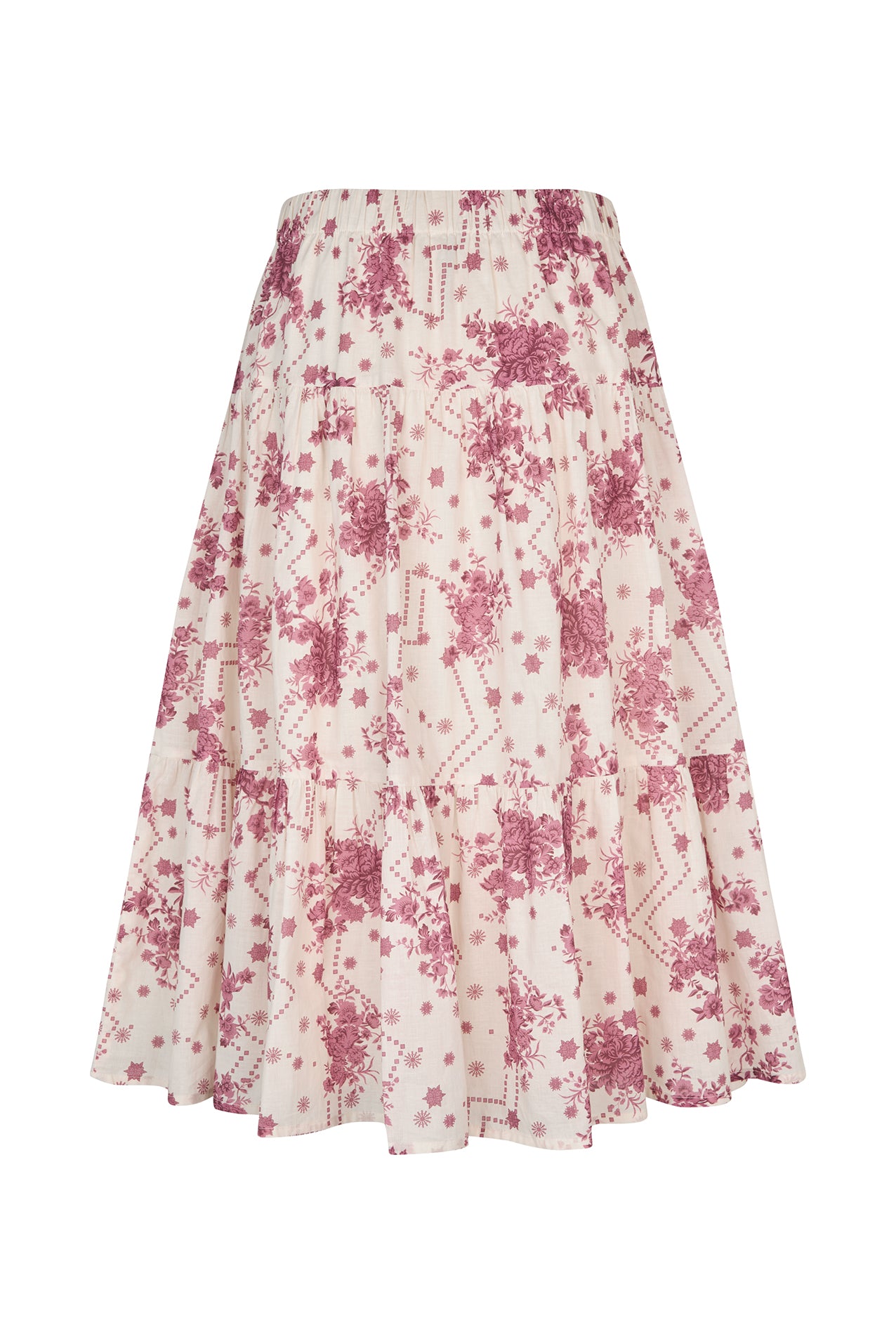 Lollys Laundry MorningLL Midi Nederdel Skirt 74 74 Flower Print