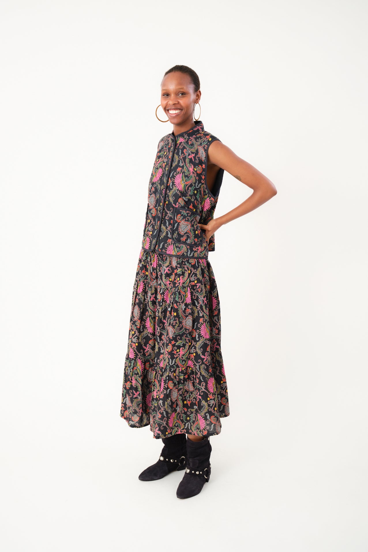 Lollys Laundry MorningLL Midi Nederdele Skirt 74 Flower Print