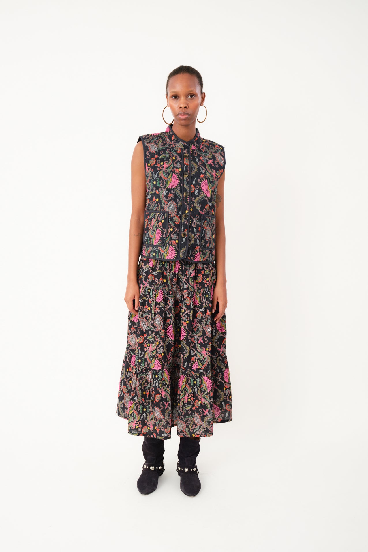 Lollys Laundry MorningLL Midi Nederdele Skirt 74 Flower Print