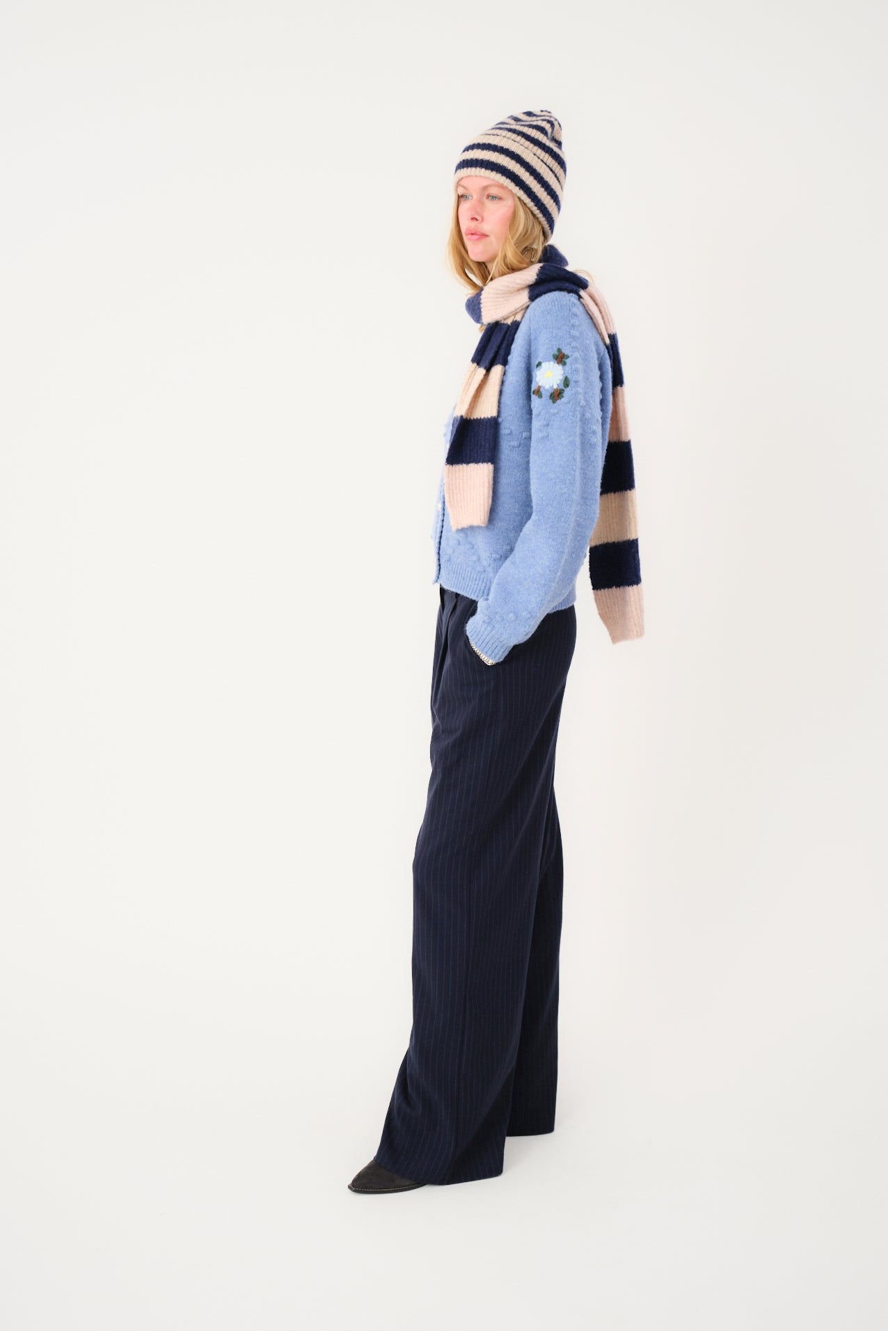 Lollys Laundry MountainLL Halstørklæde scarf 23 Dark Blue
