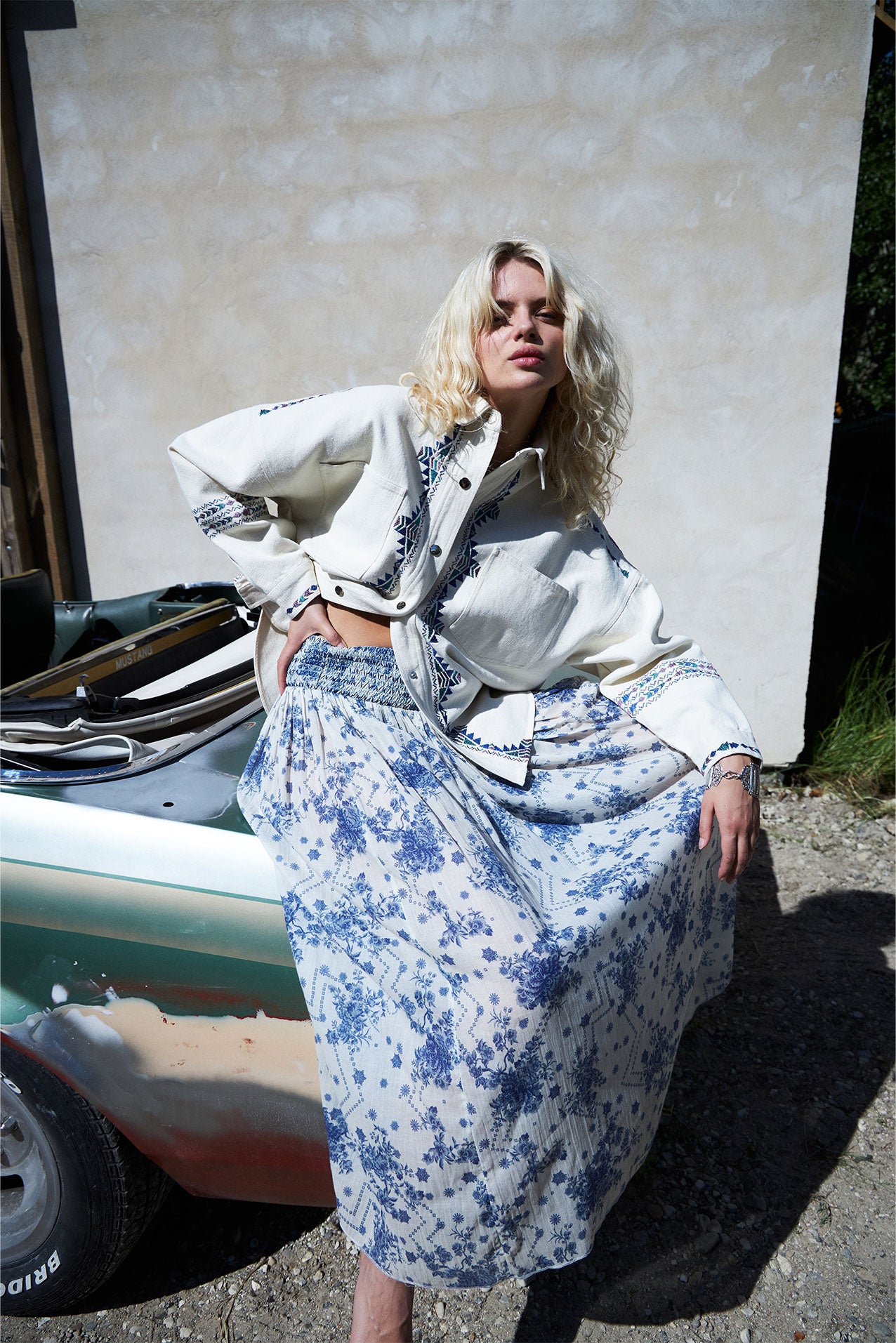 MyraLL Maxi Nederdel - Dark Blue