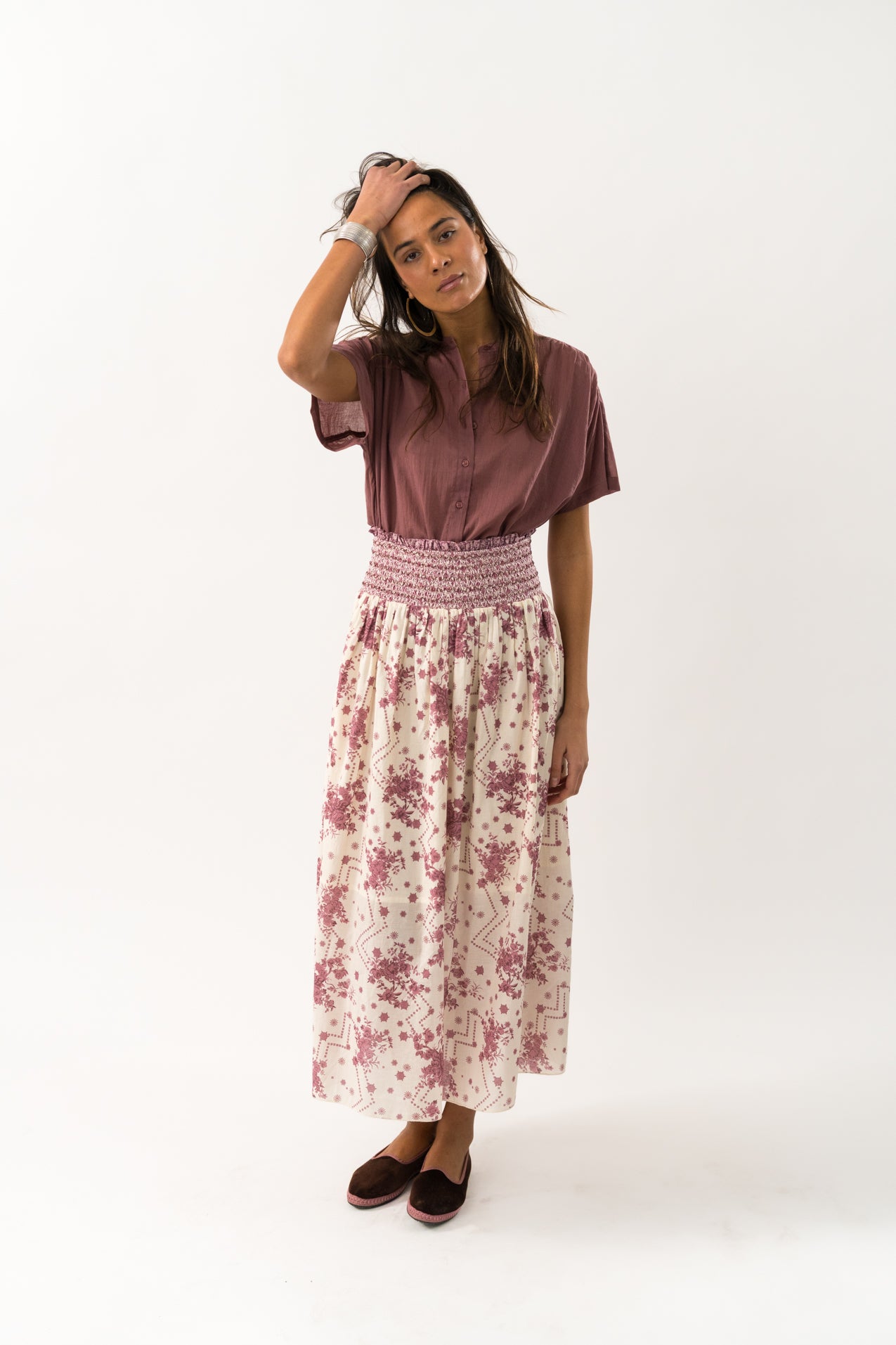MyraLL Maxi Nederdel - Flower Print
