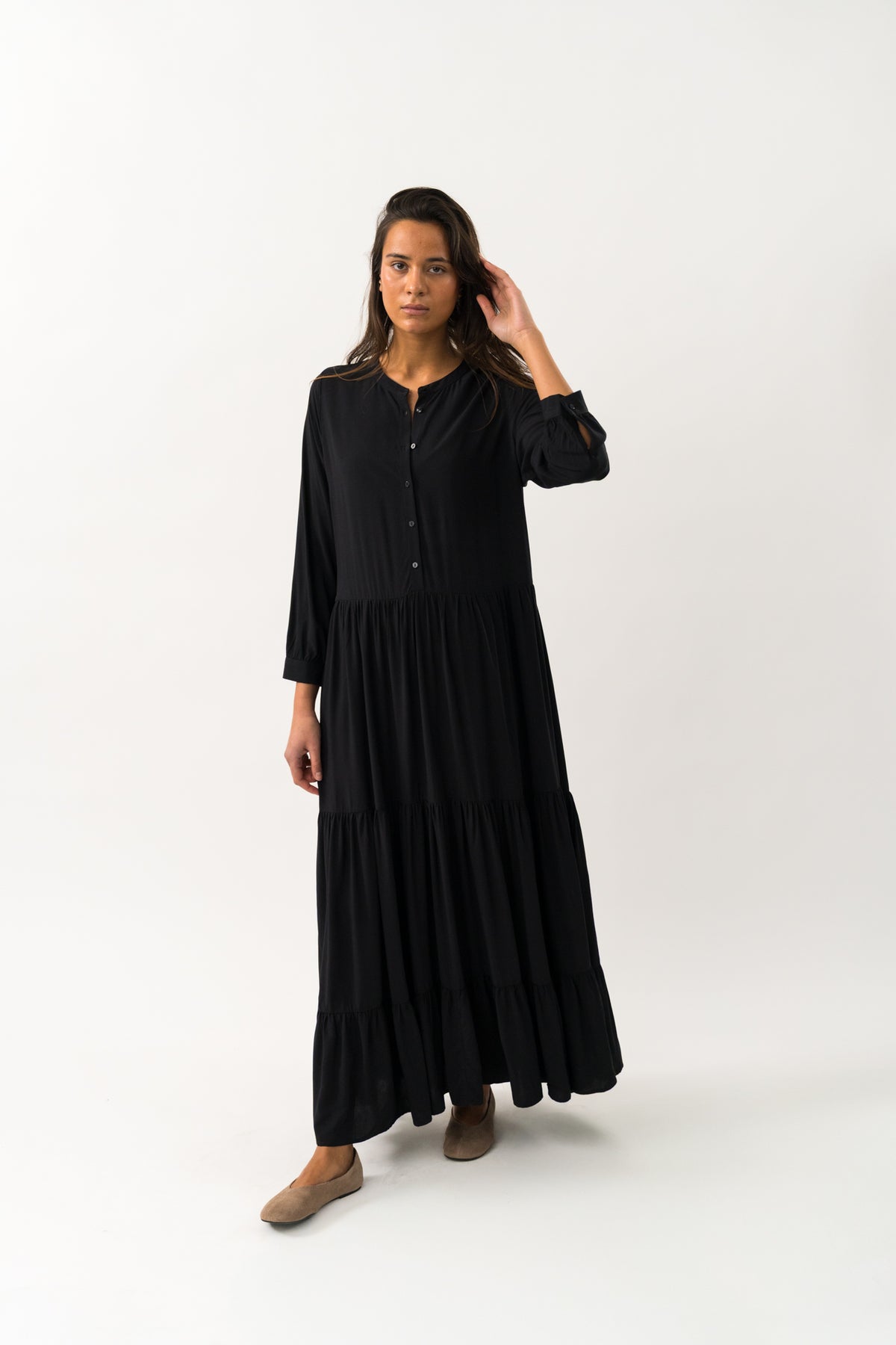 Lollys Laundry NeeLL Maxi Dress LS Dress Sort