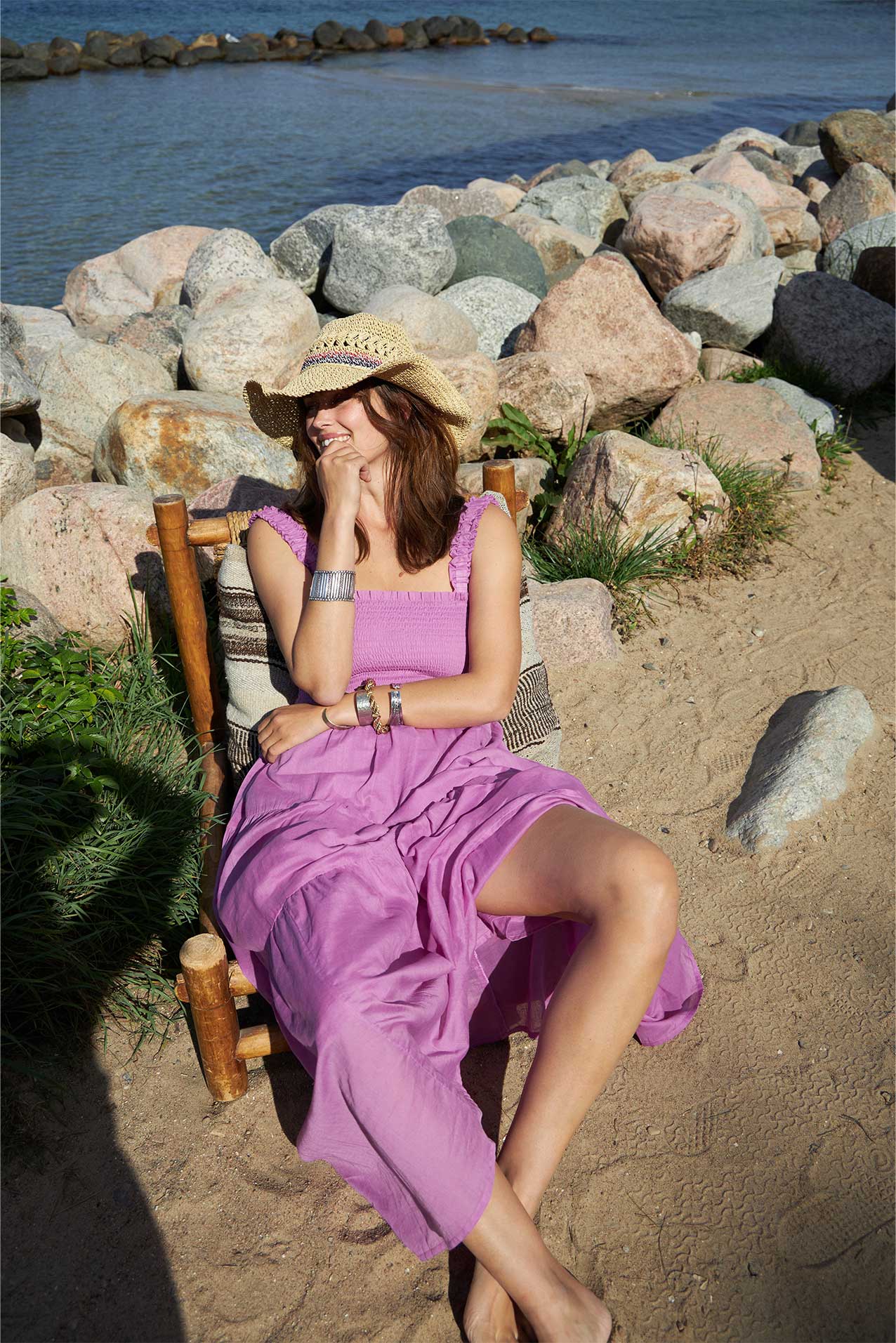 NudaLL Maxi Dress SL - Lilac