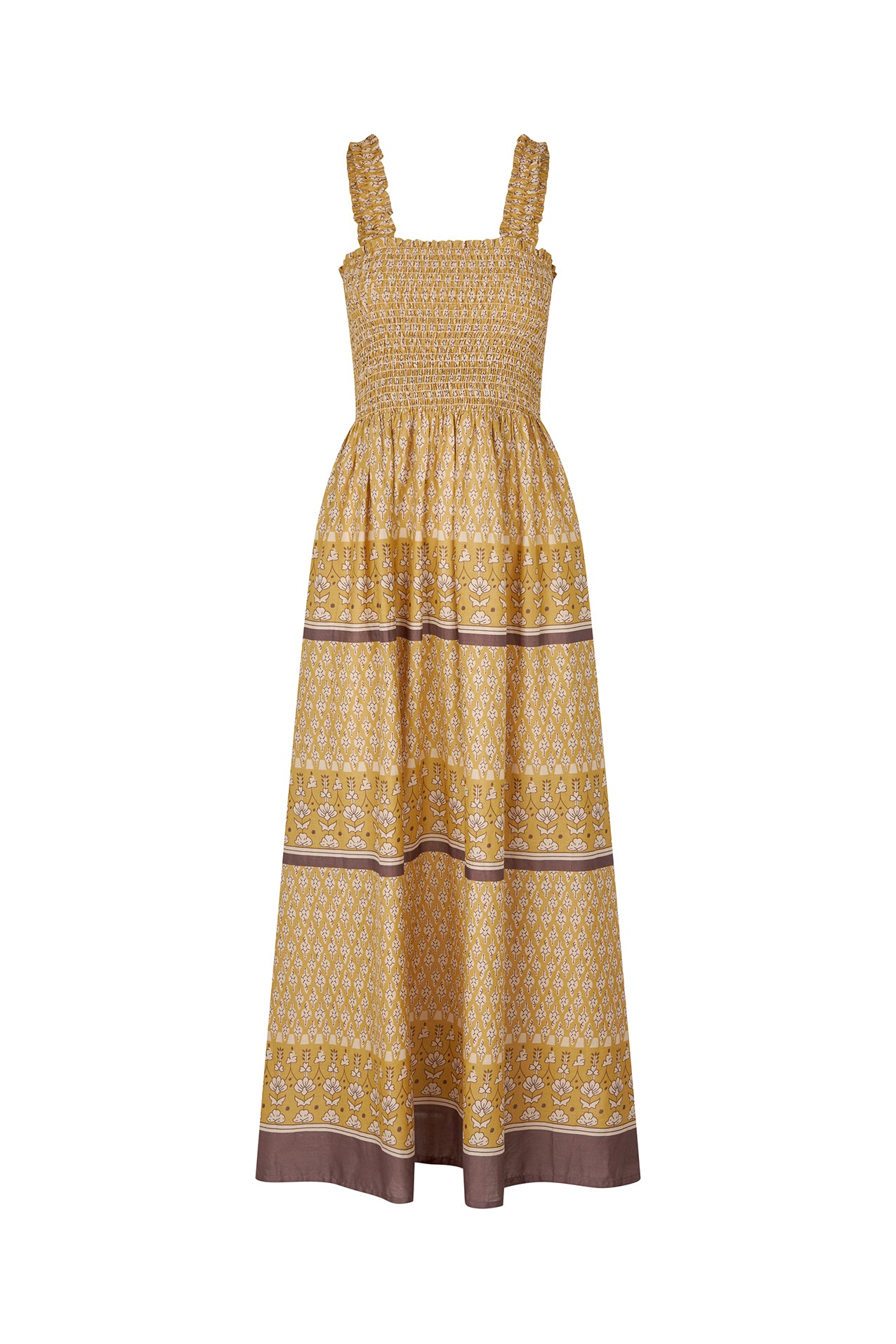 Lollys Laundry NudaLL Maxi Dress SL Dress 57 Mustard