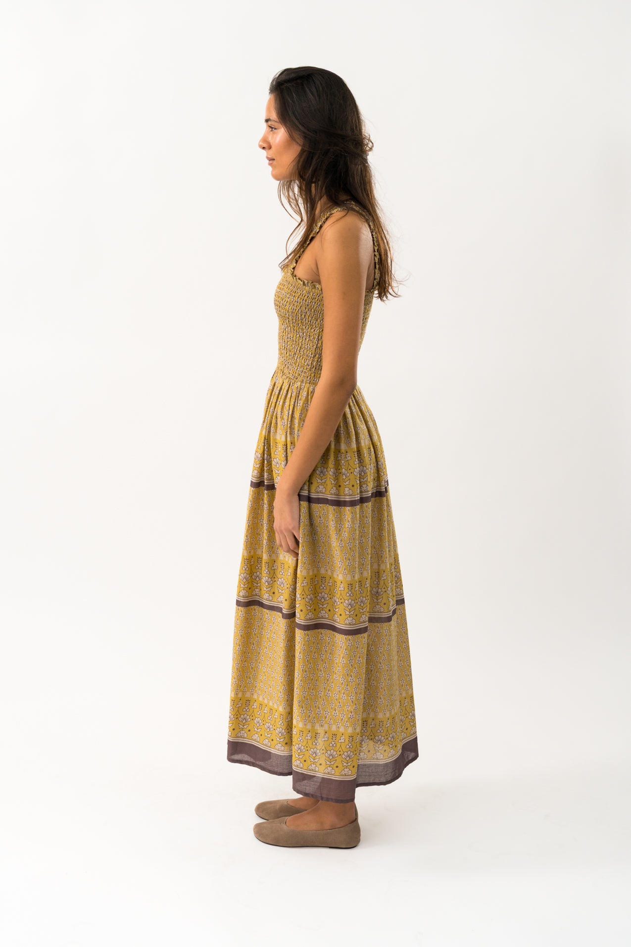 Lollys Laundry NudaLL Maxi Dress SL Dress 57 Mustard