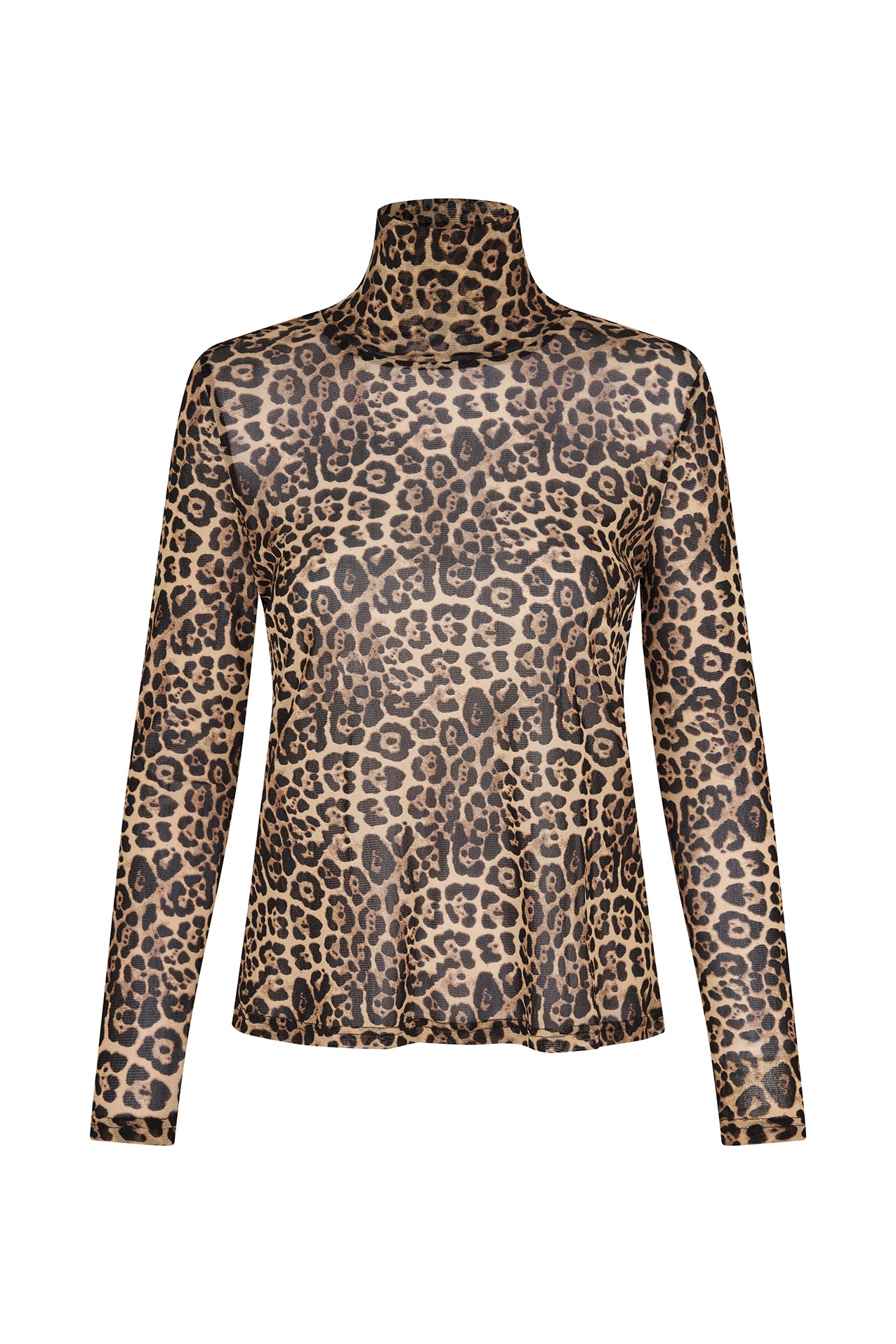 Lollys Laundry OrieLL Rullekrave Bluse Blouse 72 Leopard Print