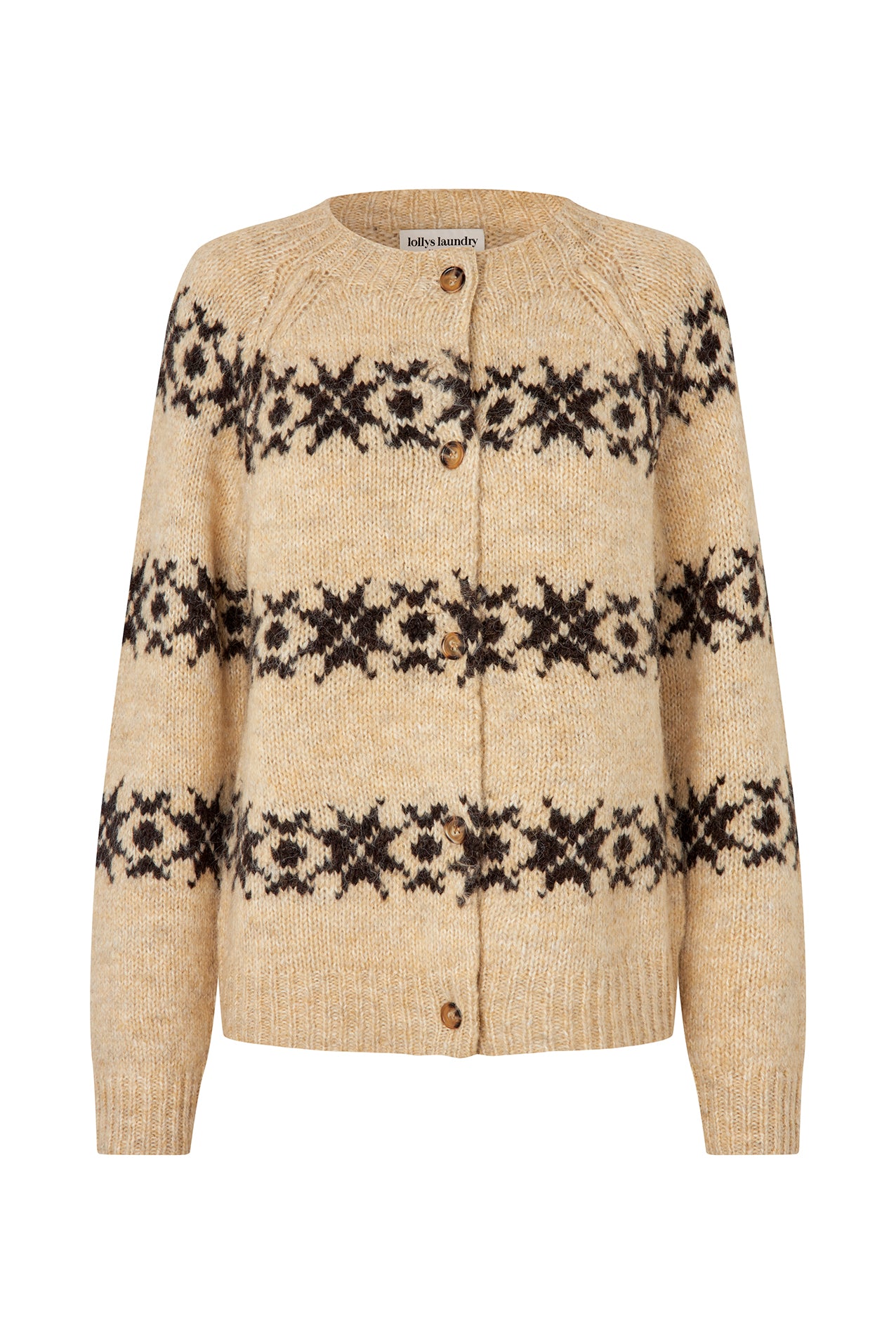 Lollys Laundry PadovaLL Cardigan Strik Cardigan Creme