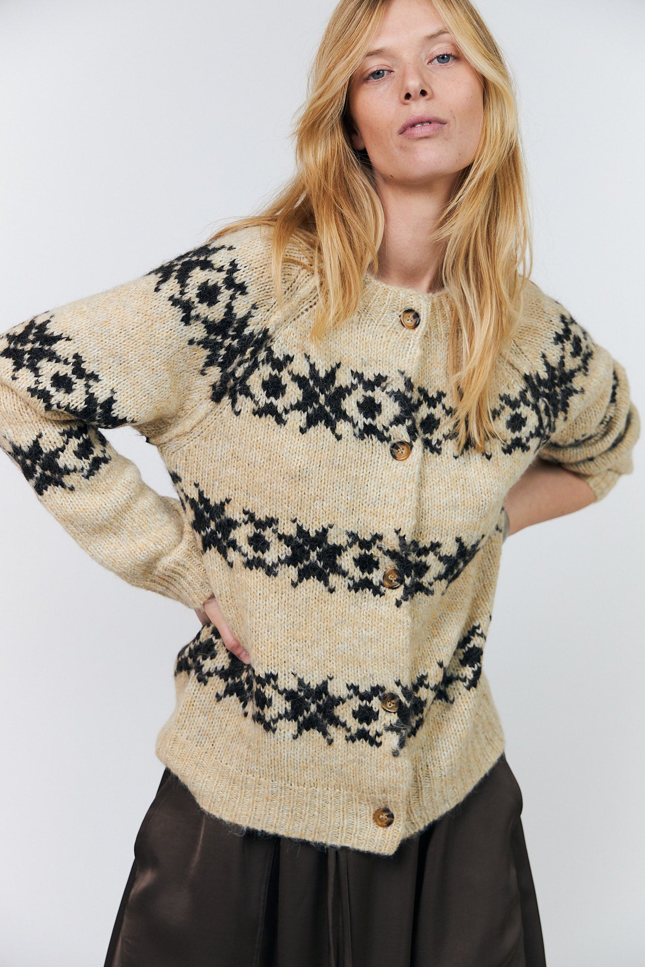 Lollys Laundry PadovaLL Cardigan Strik Cardigan Creme