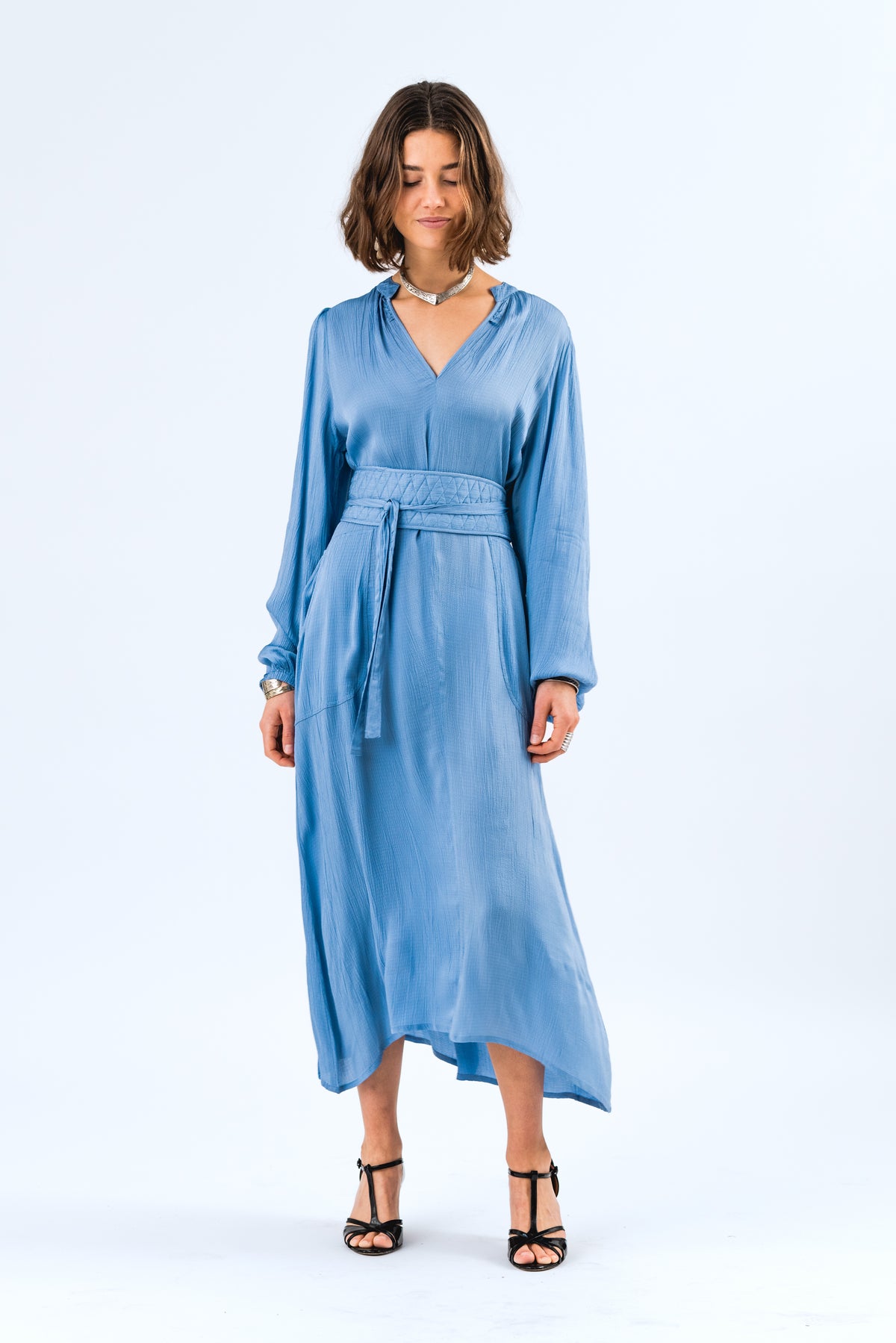 Lollys Laundry ParisLL Midi Kjole Dress Blå